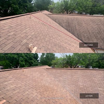 Shingle Roof Wash Project in San Antonio