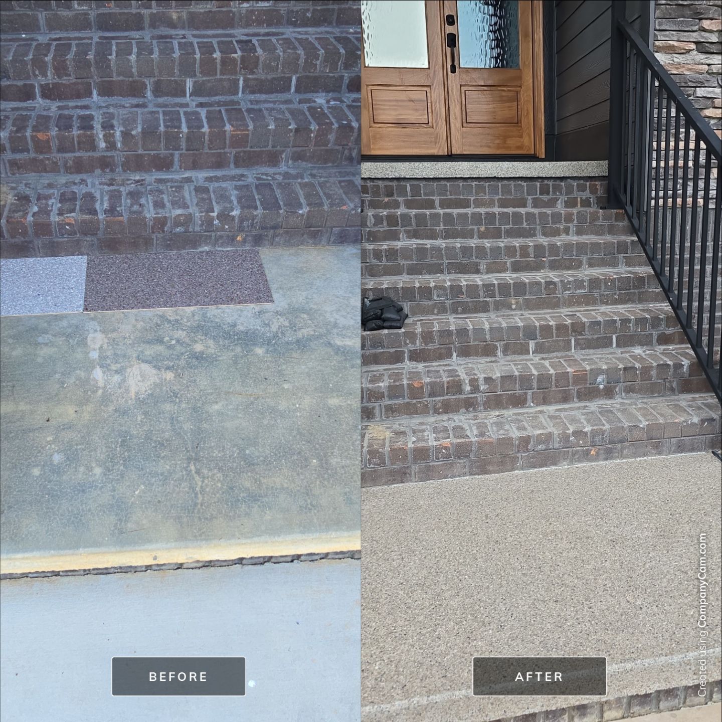 Front Porch and Garage using Obsidian by Elite Floor Solutions