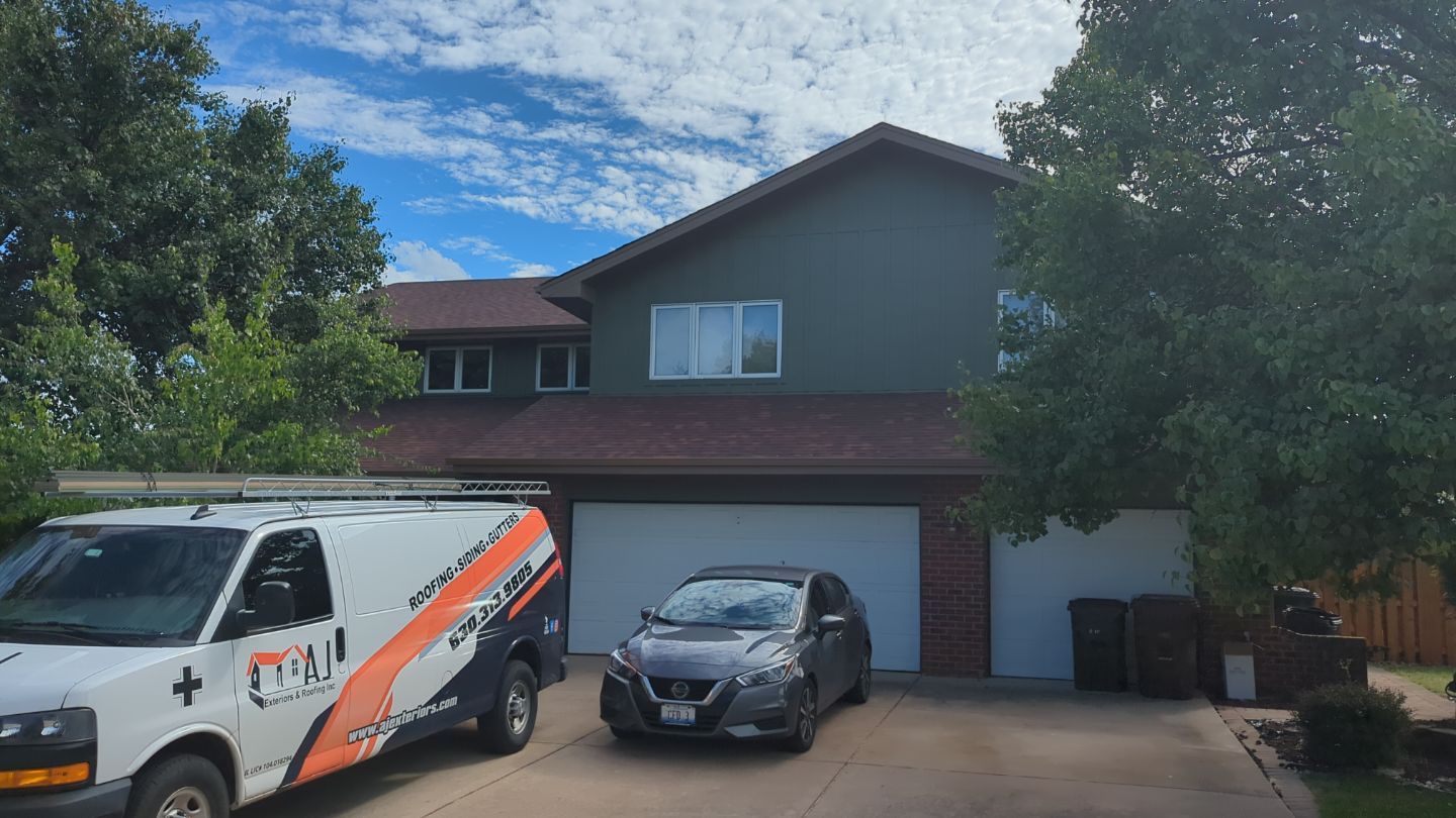 Siding installation using LP SmartSide siding  by AJ Exteriors & Roofing Inc.