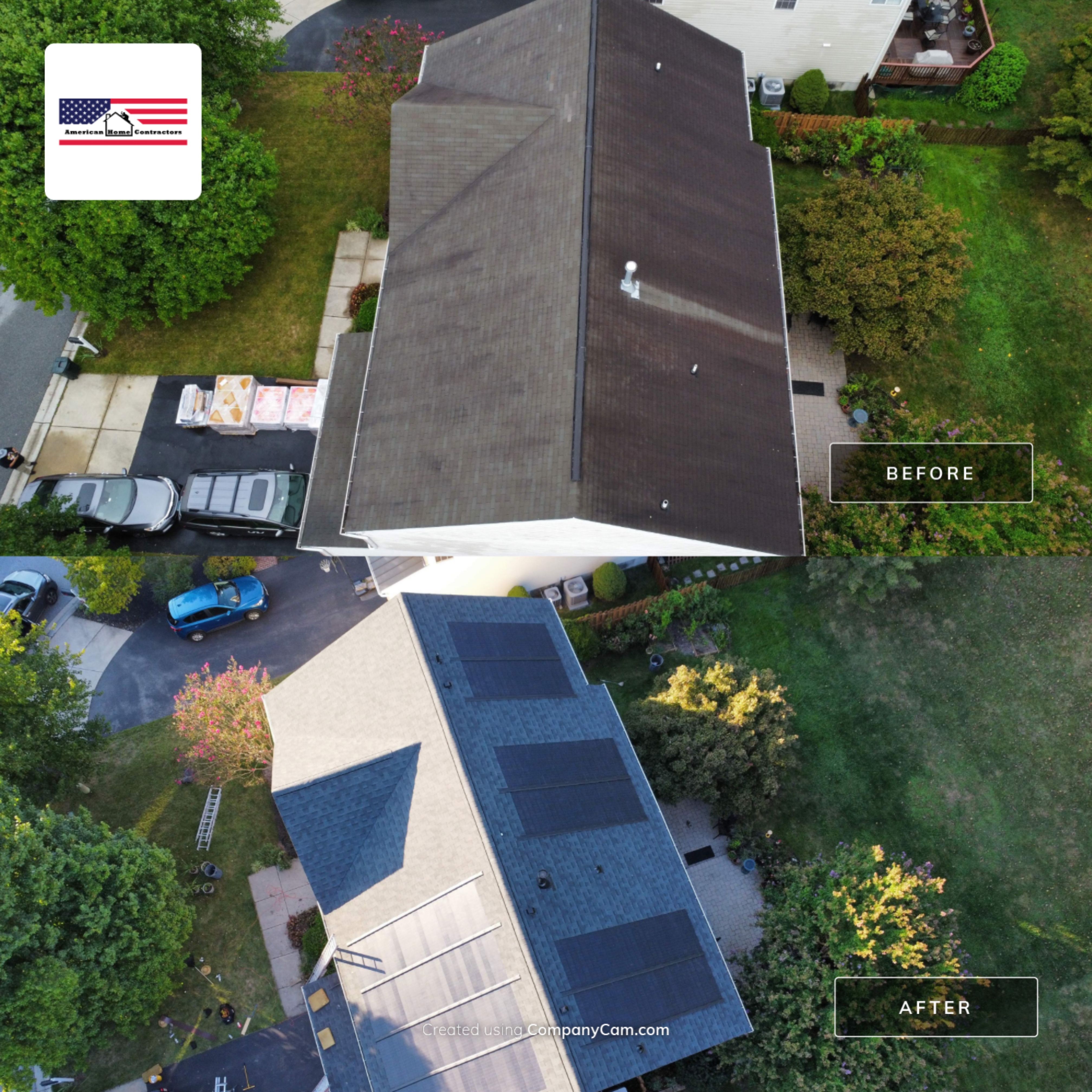 GAF Timberline Solar Roof Ellicott City, MD by American Home Contractors