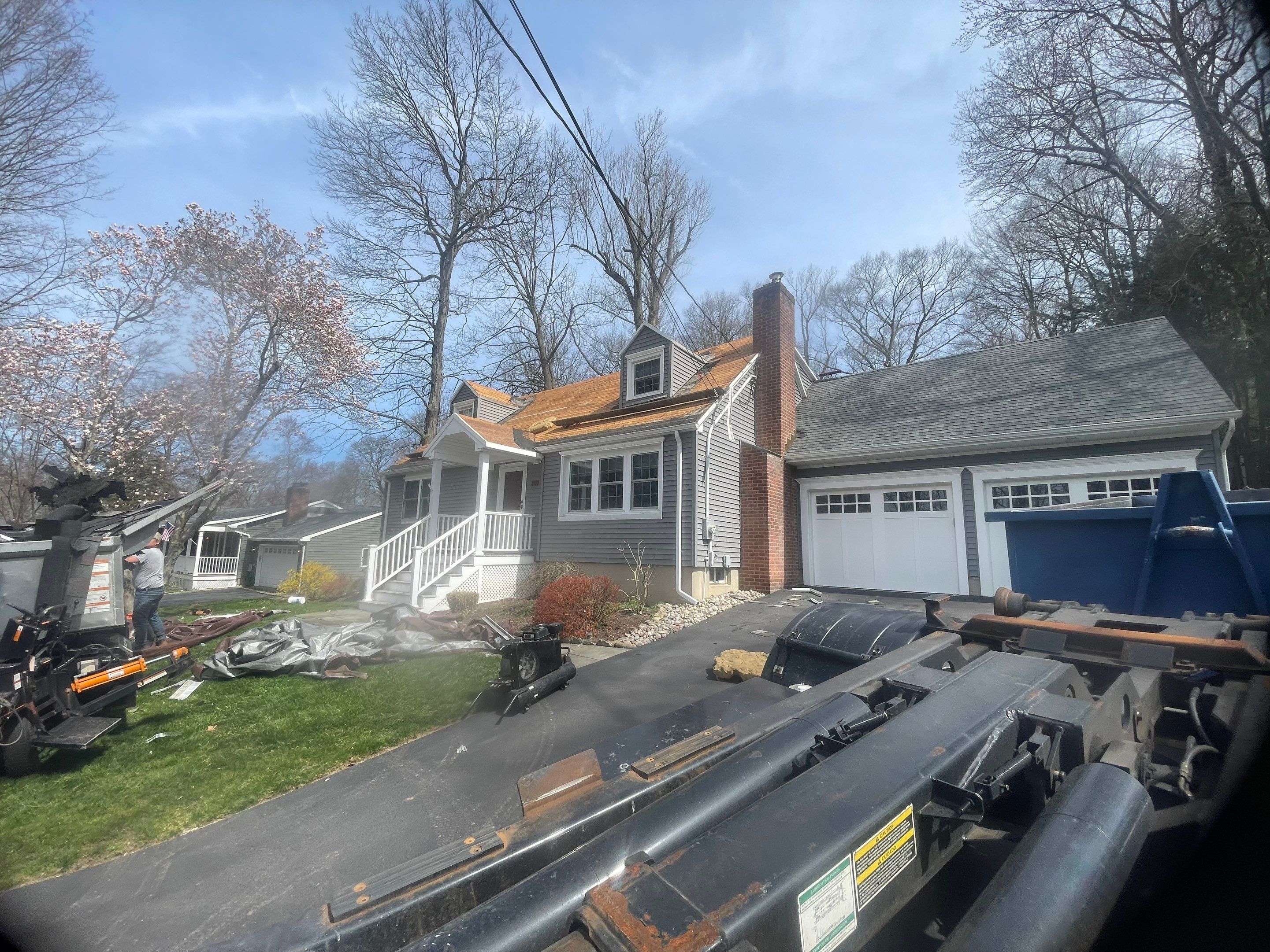 Residential Roofing Installation using Tamko Slatestone gray by A Plus Exterior