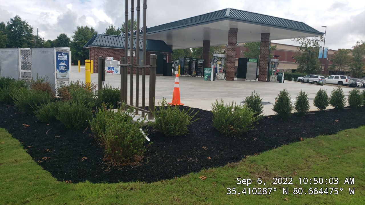 Commercial Landscaping Harris Teeter Fuel Station by Carolina-Metro Landscape, Inc