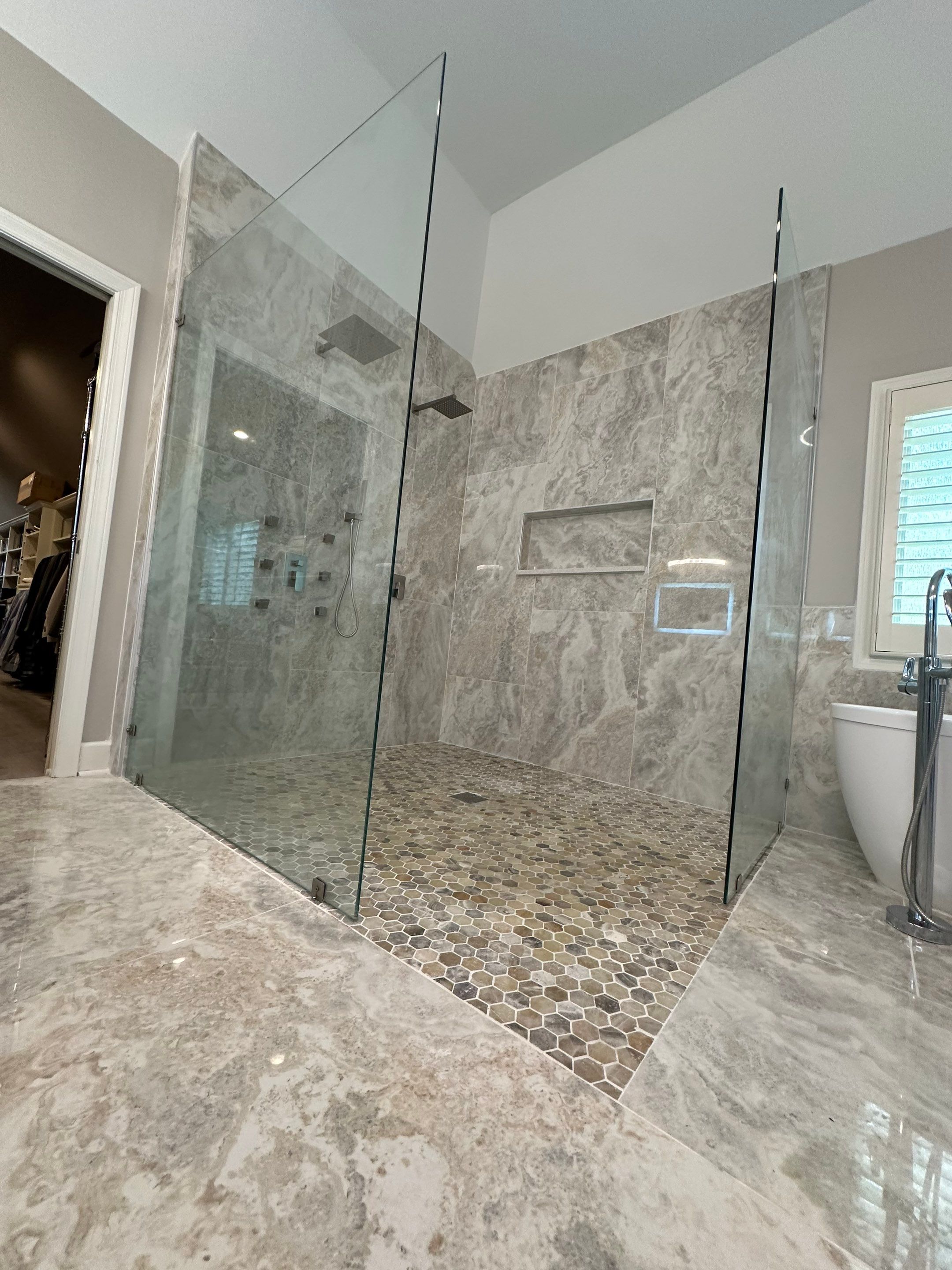 Finished Tiled Bathrooms by Next Step Contracting