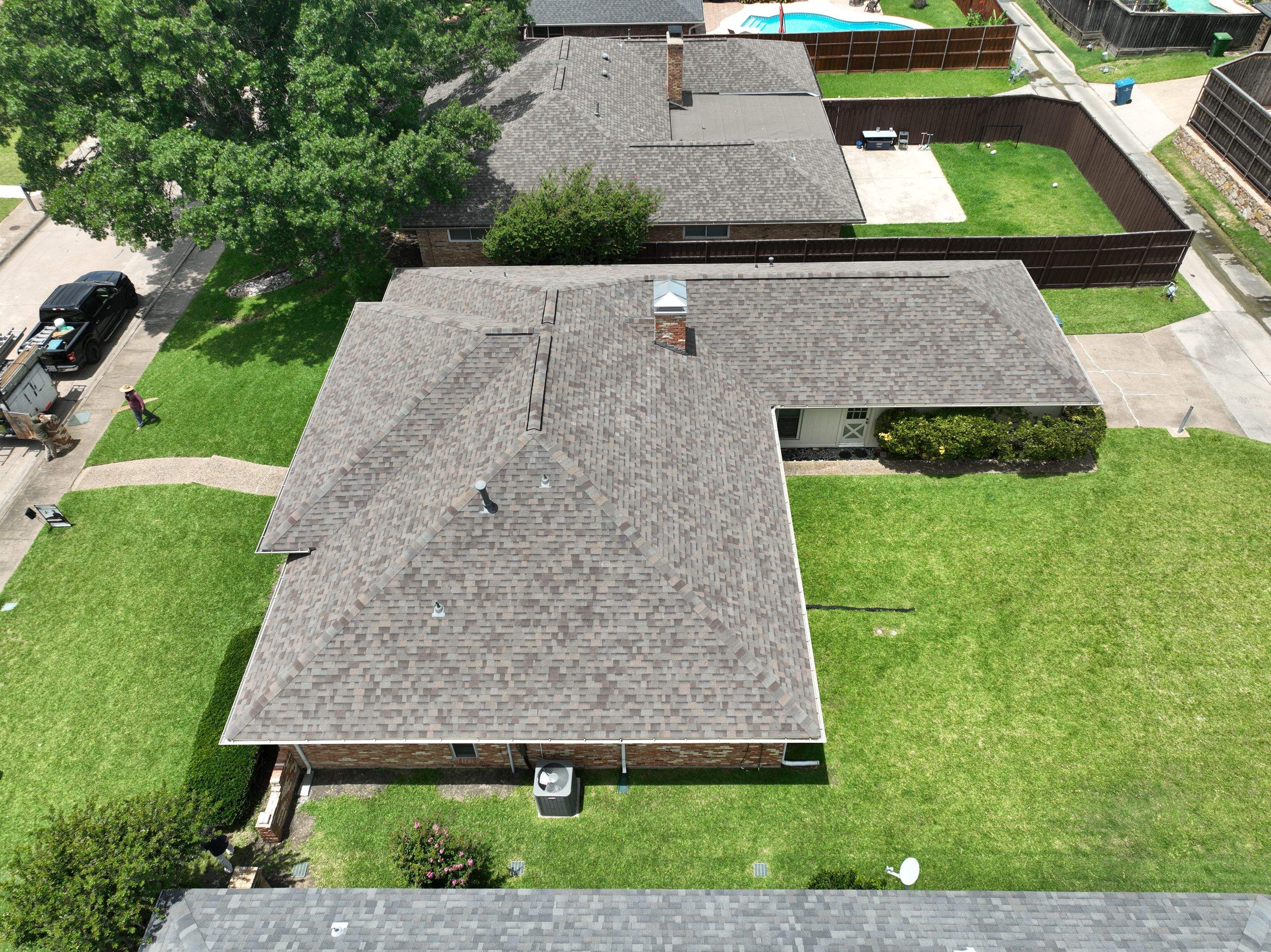 Residential Roofing Installation using Malarkey Highlander Natural Wood by OneSource Roofing and Restoration
