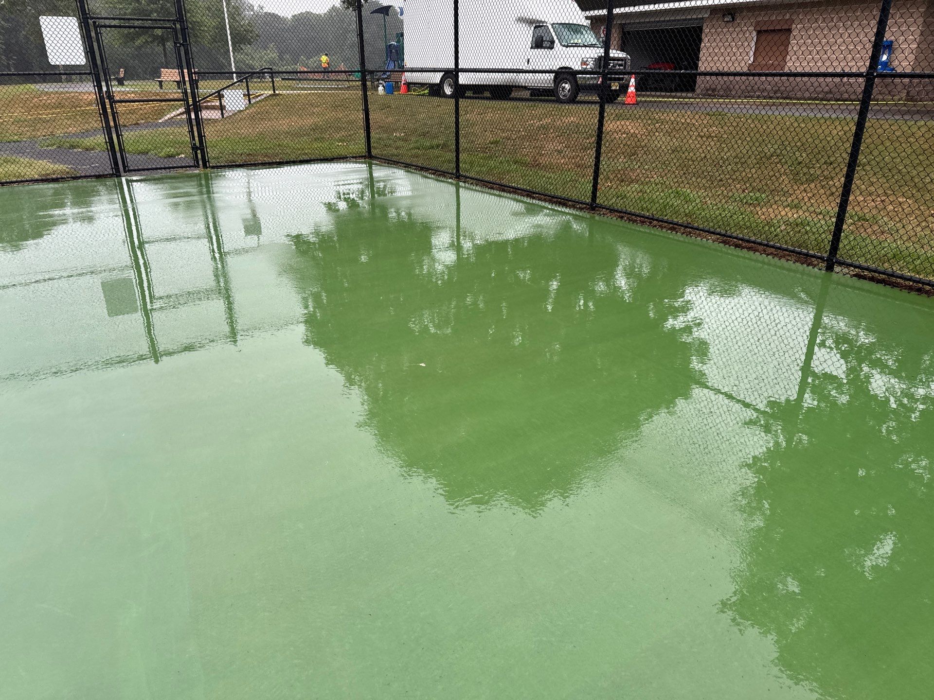 Soft Wash Tennis Court Cleaning by Clearview Washing