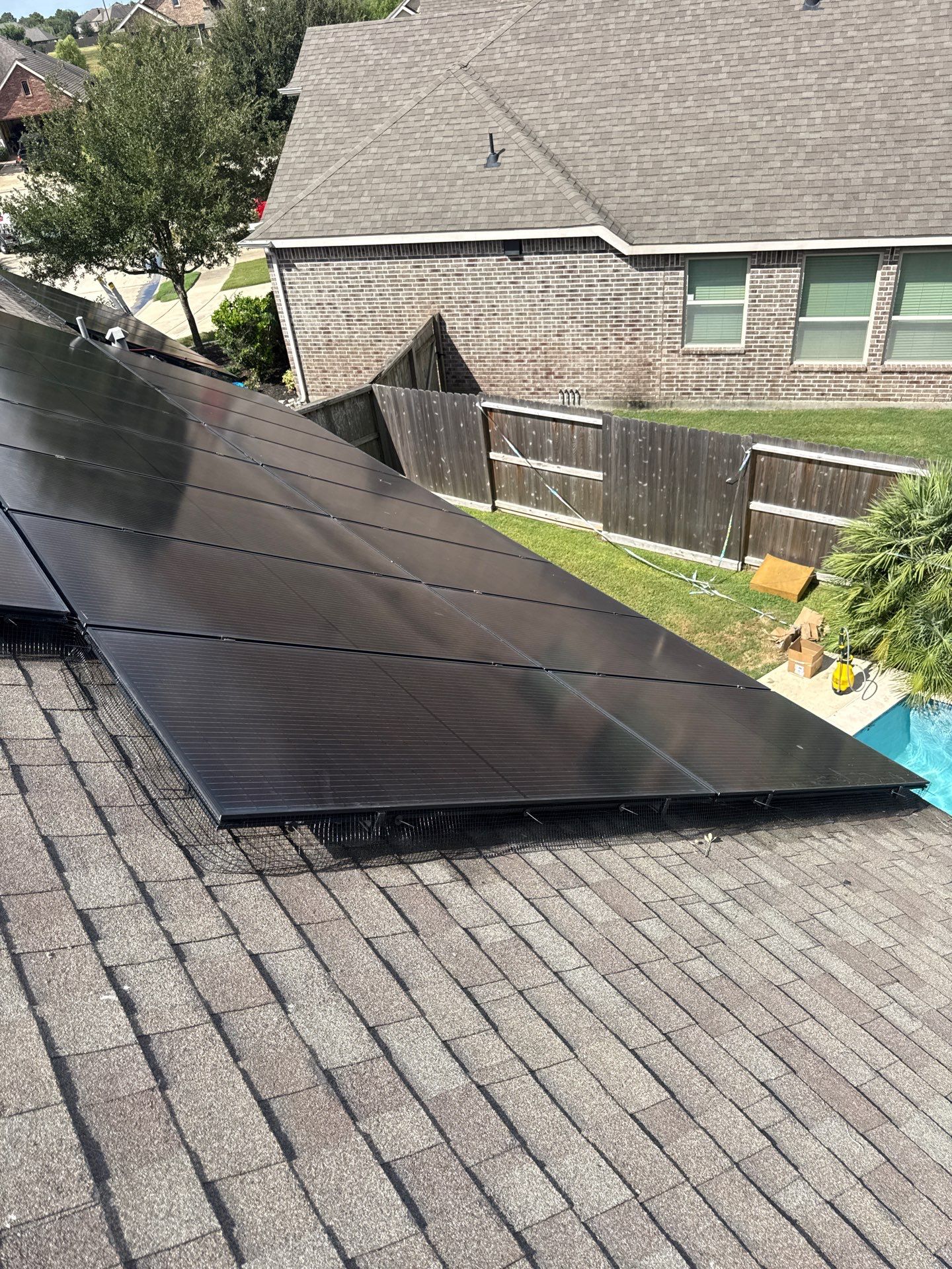 Solar Panel Cleaning and Critter Guard Installation in Cypress by Zeal Power Washing