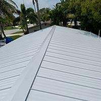 24ga 1.5" Mechanical Seam Regal White  by Total Roofing System The Metal Roof Experts