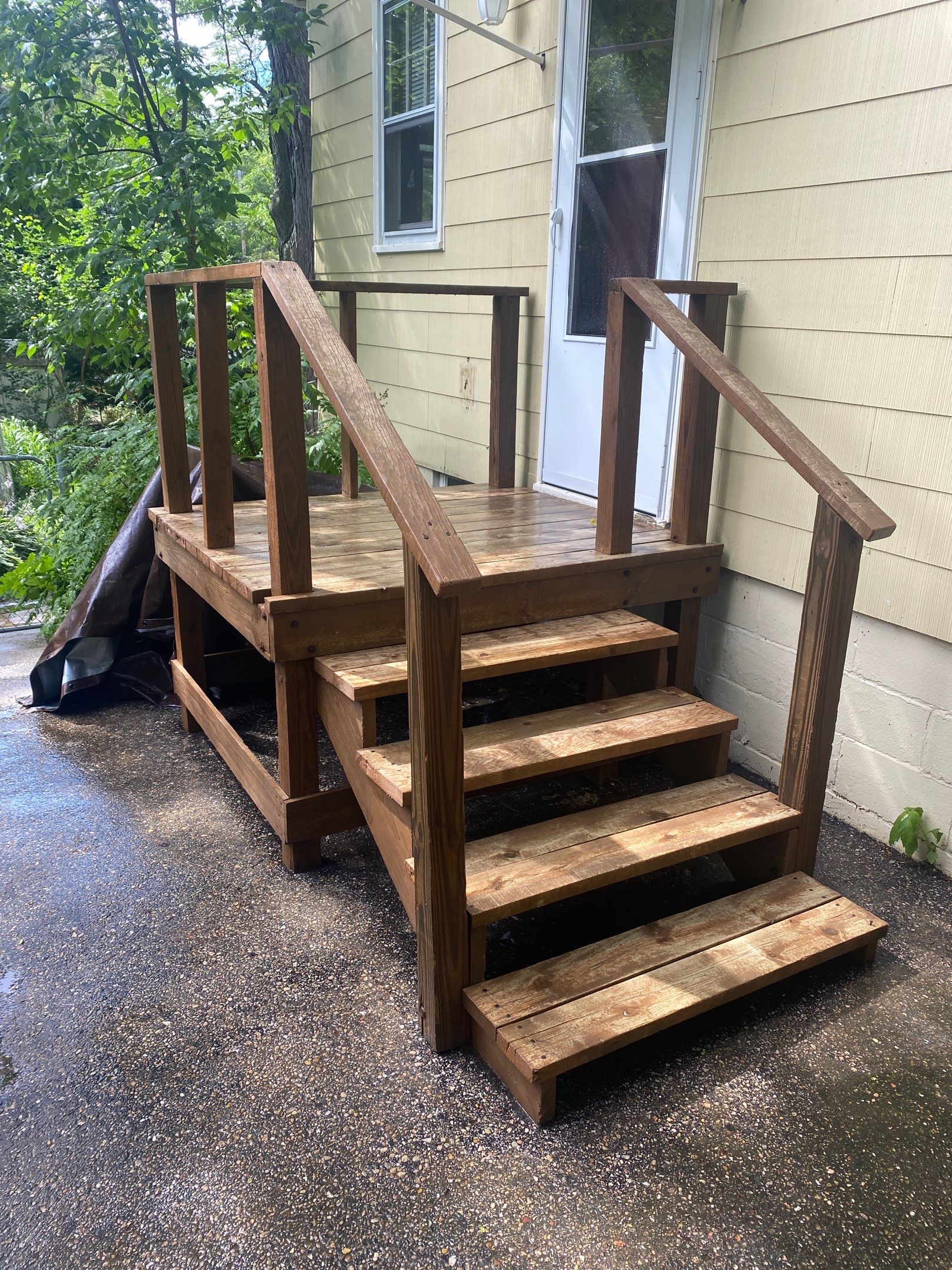 Wood and path clean by Shulla Exterior Cleaning