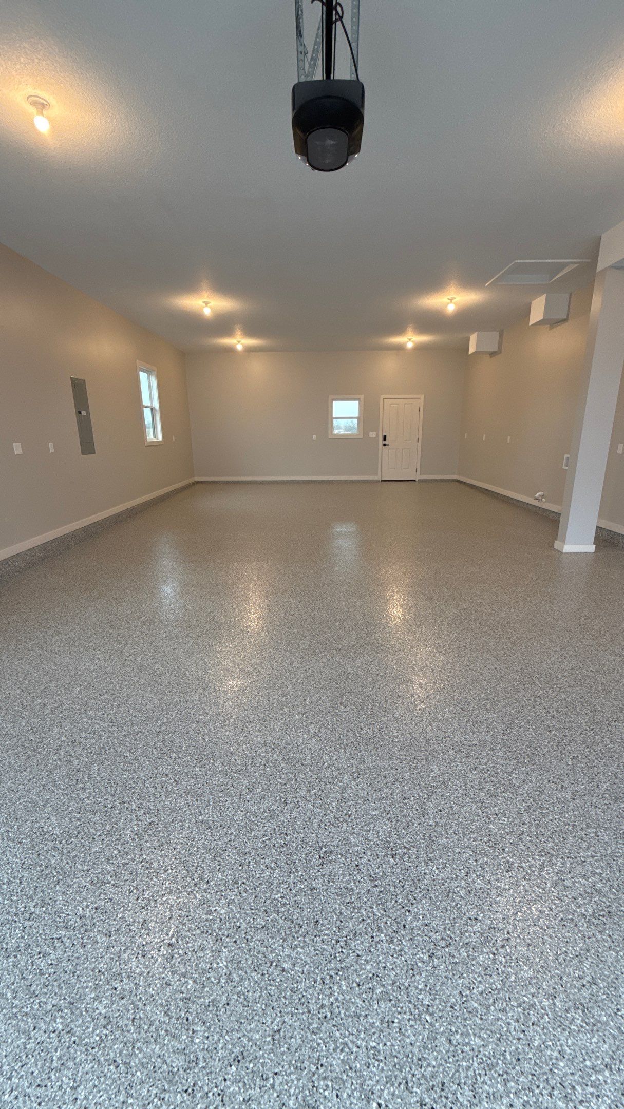 This Beautiful Coyote Flake Floor Just in Time For Spring  by Banner Garage