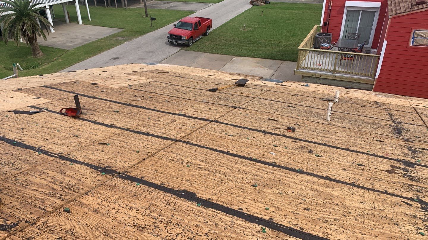 Galveston Waterfront Roof Installation In Progress by Elite Roofing LLC