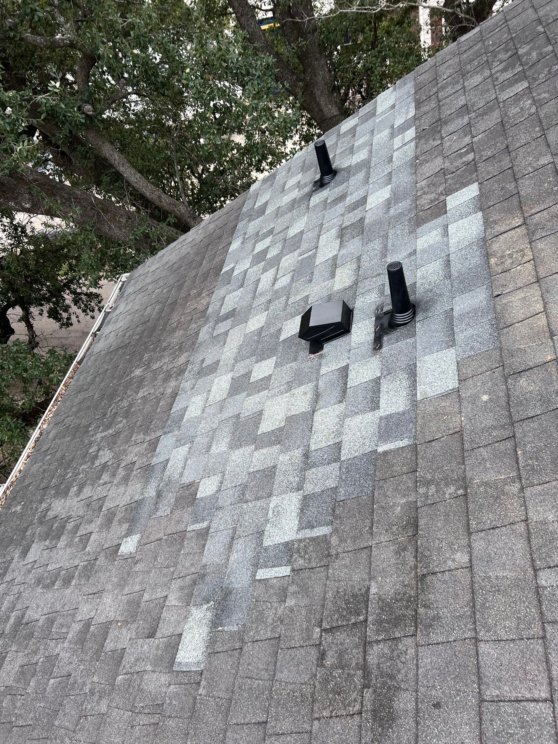 Hail Damage using Owen's Corning Duration (Lifetime) Shingles by Roof Repair Company