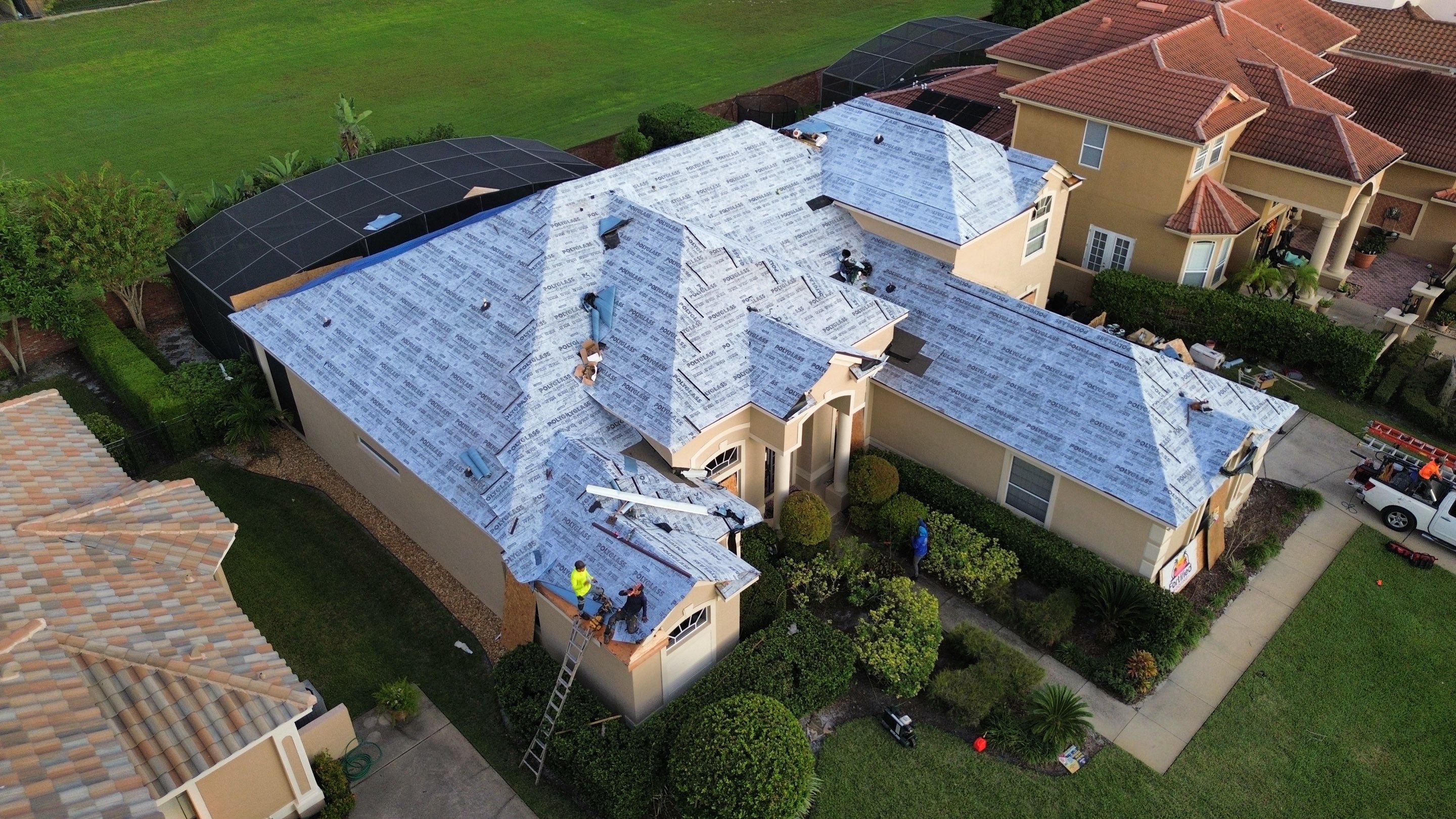 Full Concrete Tile Roof Replacement with Polyglass Underlayment in Orlando by Fortified Roofing Solutions Corp.