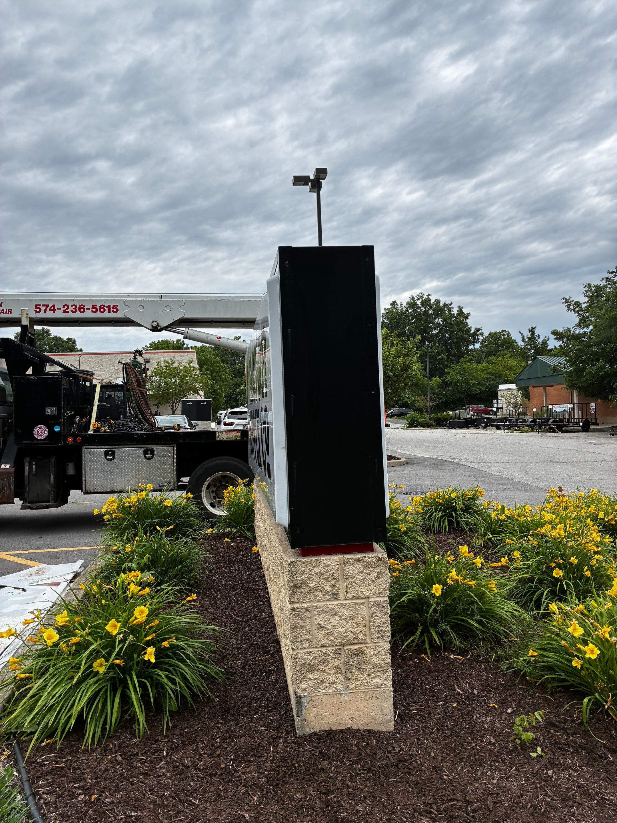 Tractor Supply Co. Exterior Monument Sign Installation in Mishawaka by Hayes Design co