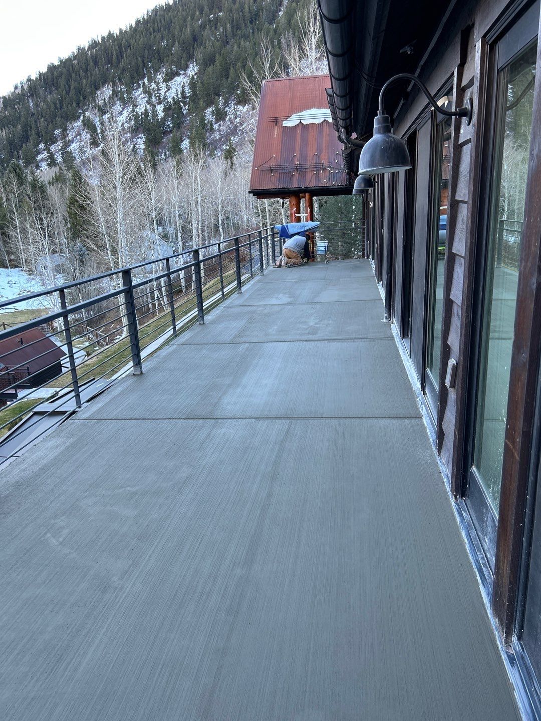 Deck repair & complex lighting install in Aspen by Roaring Fork Property Group 