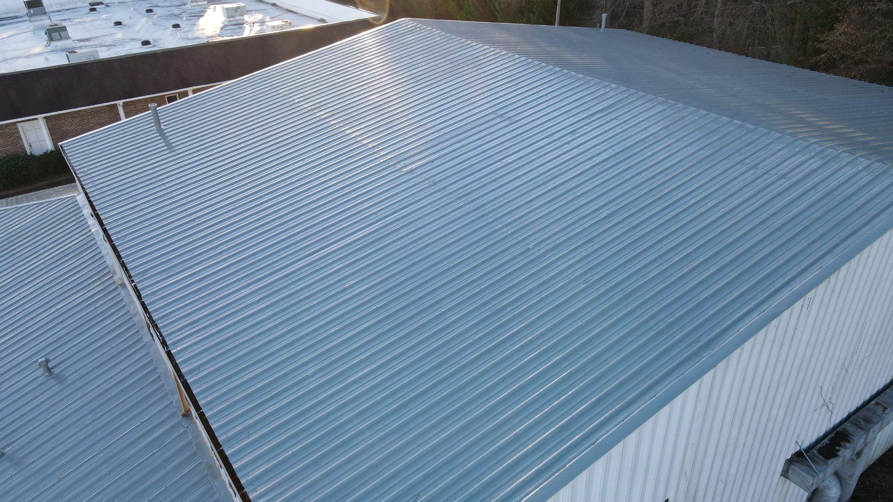 Commercial Coating using Everest Silicone Coating by Georgia Roof Advisors