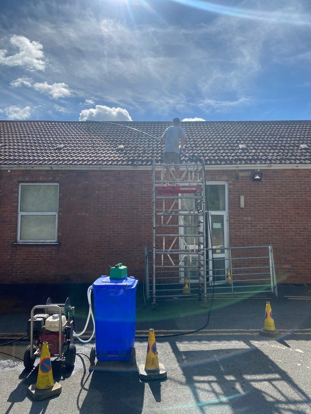 Roof Clean  - Moss Removal - Gutter Clean using Mosmatic FSC and Biocide by Ges Exterior Cleaning ltd
