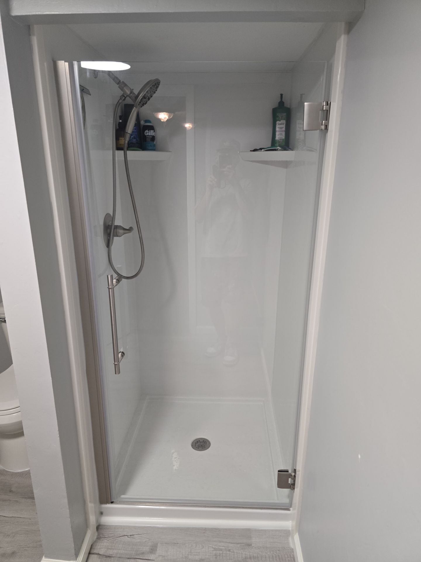 Basement Shower Replacement and Flooring by The Shower Company