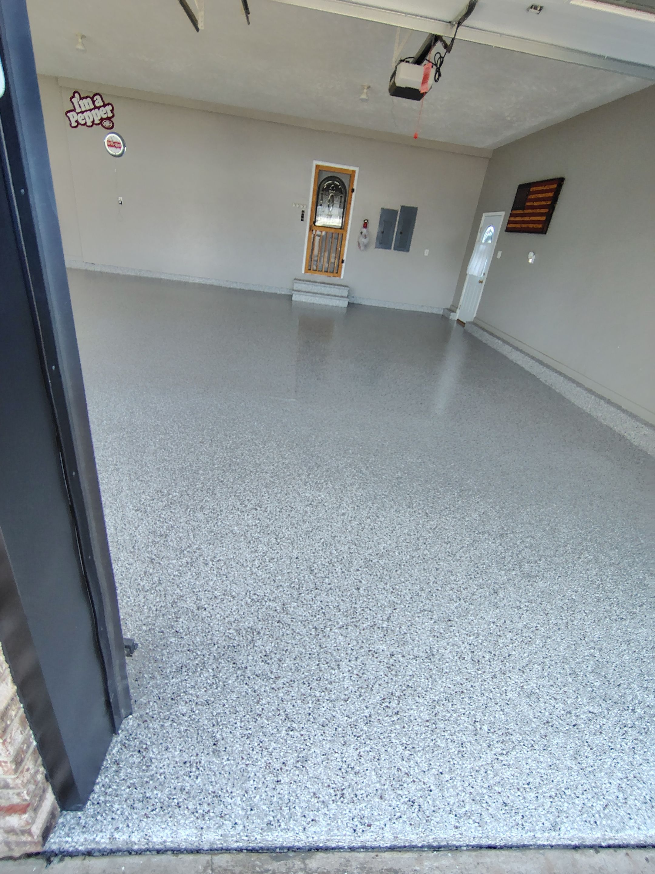 Garage Concrete Floor Coating and Crack Repair in Onawa by Select Painting, Coatings & Garage Cabinets