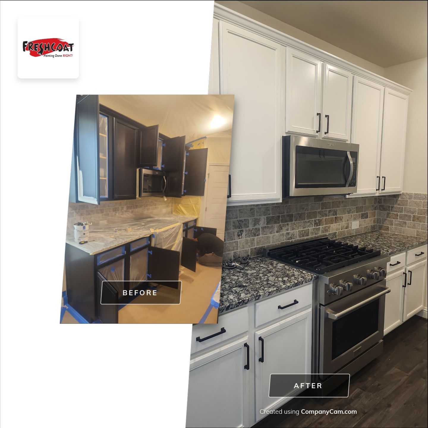 Bridgeland - Cypress - Cabinet Transformation by Fresh Coat Painters of NW Houston