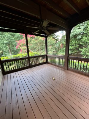 Full Interior Home Painting and Screened Porch Refinishing in Alpharetta
