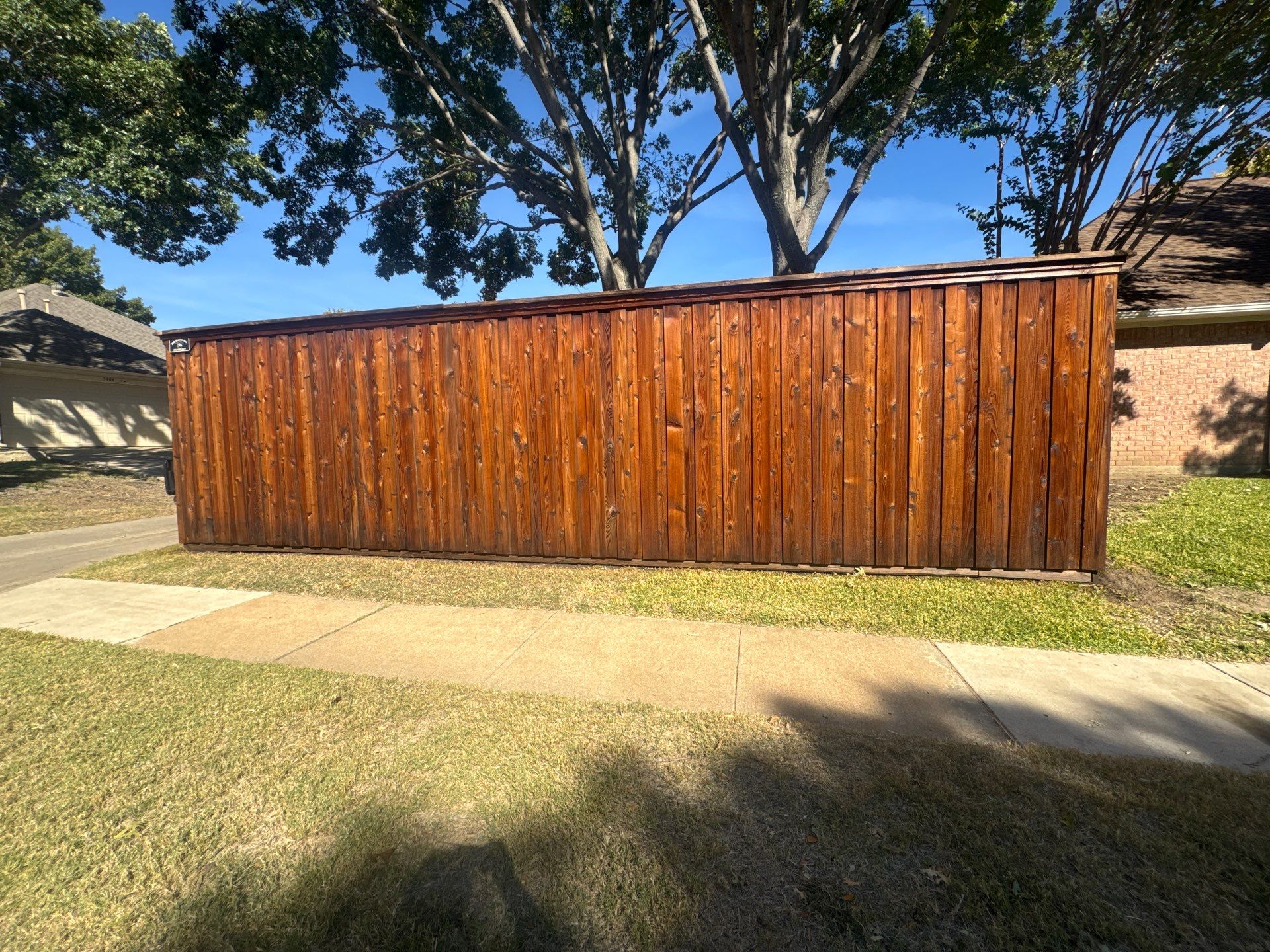 Fence Staining using Ready Seal Stain - Pecan by Lighthouse Contractors