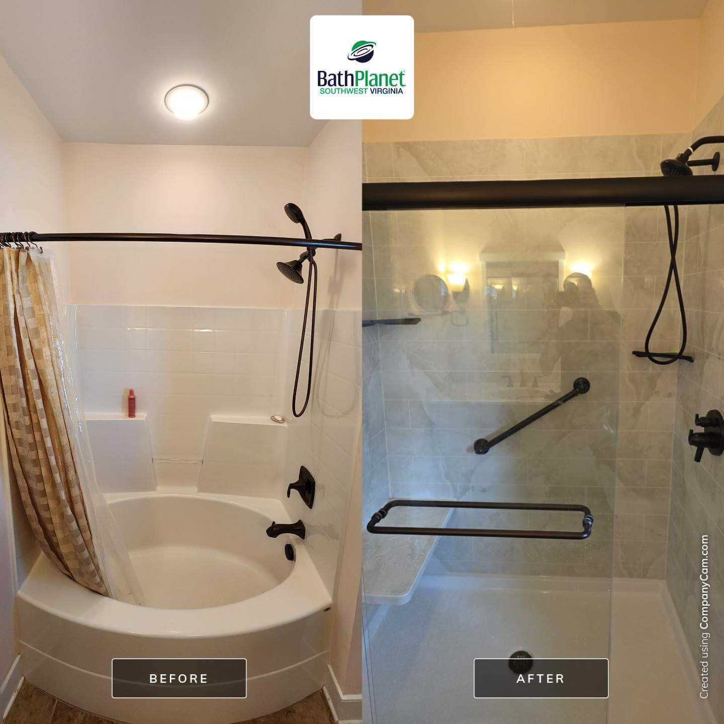 Tub to Shower by BathPlanet SW Virginia