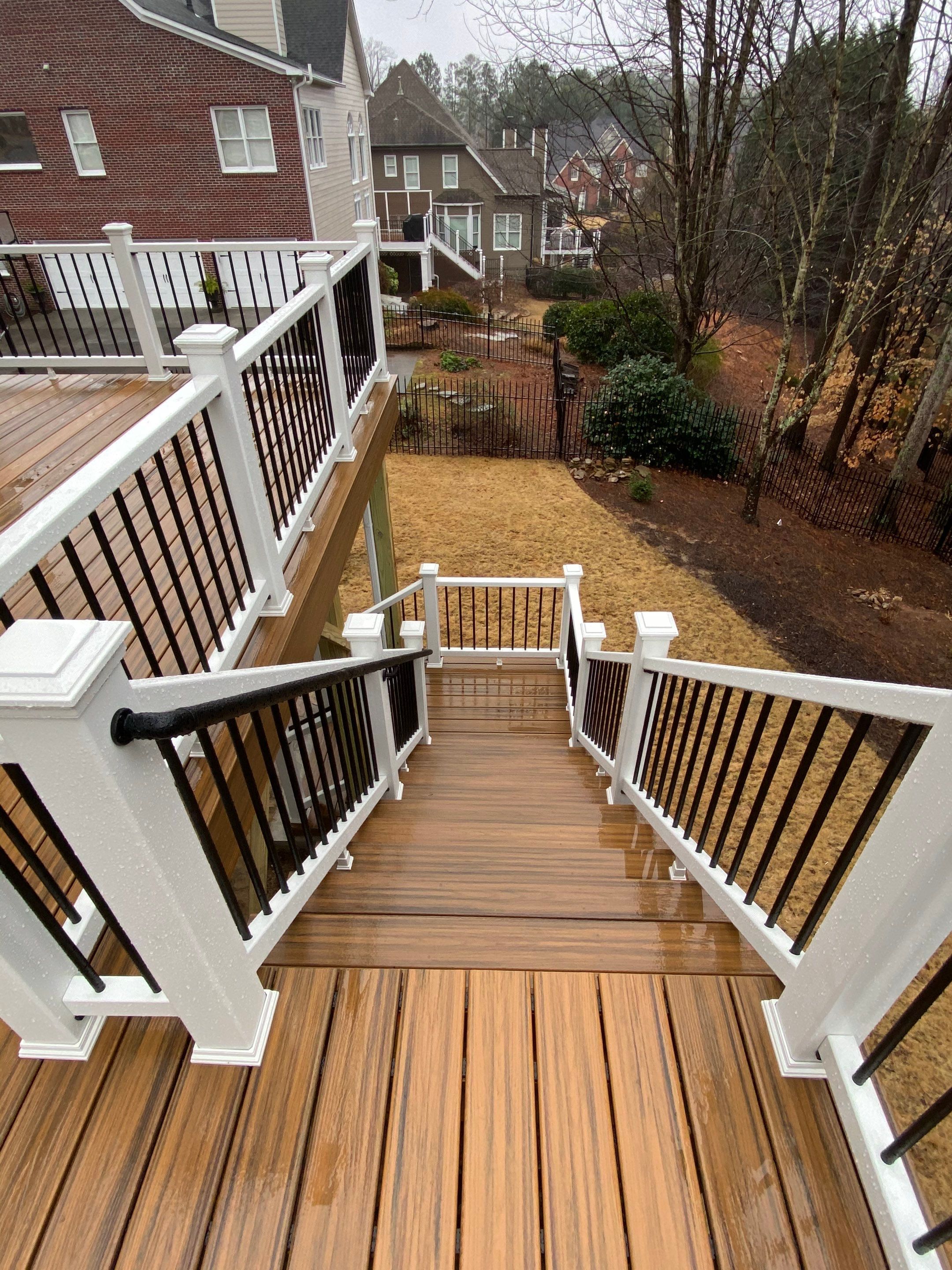 Elevated Composite Deck and Screened Porch Build in Roswell by Swift Home Renovations
