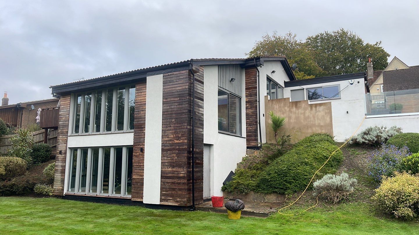 Roof And Render Clean using Honda 15lpm Low Pressure Washing Machine by Ges Exterior Cleaning ltd