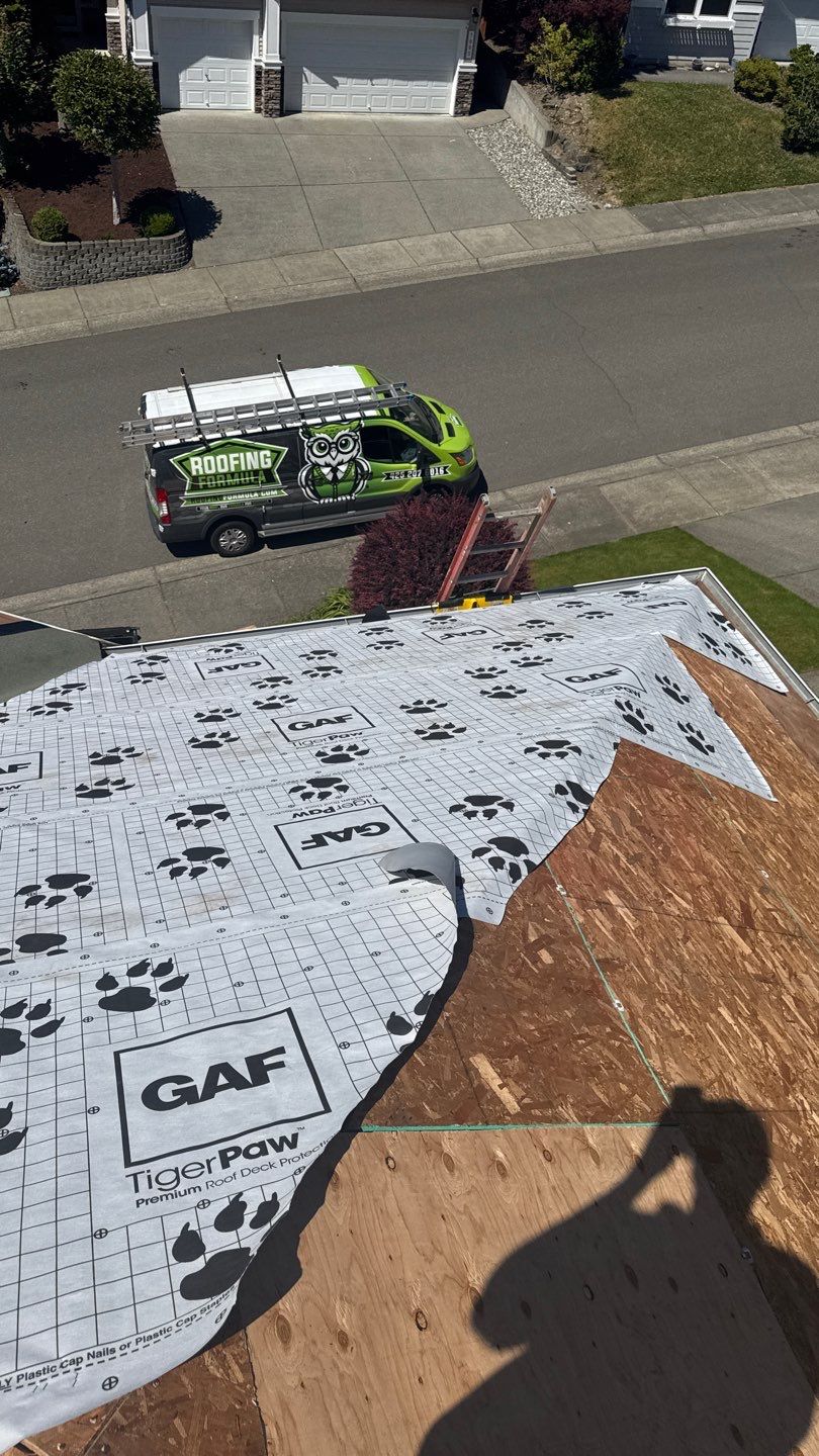 Residential Roofing Installation using GAF UHDZ Shingles by Roofing Formula LLC