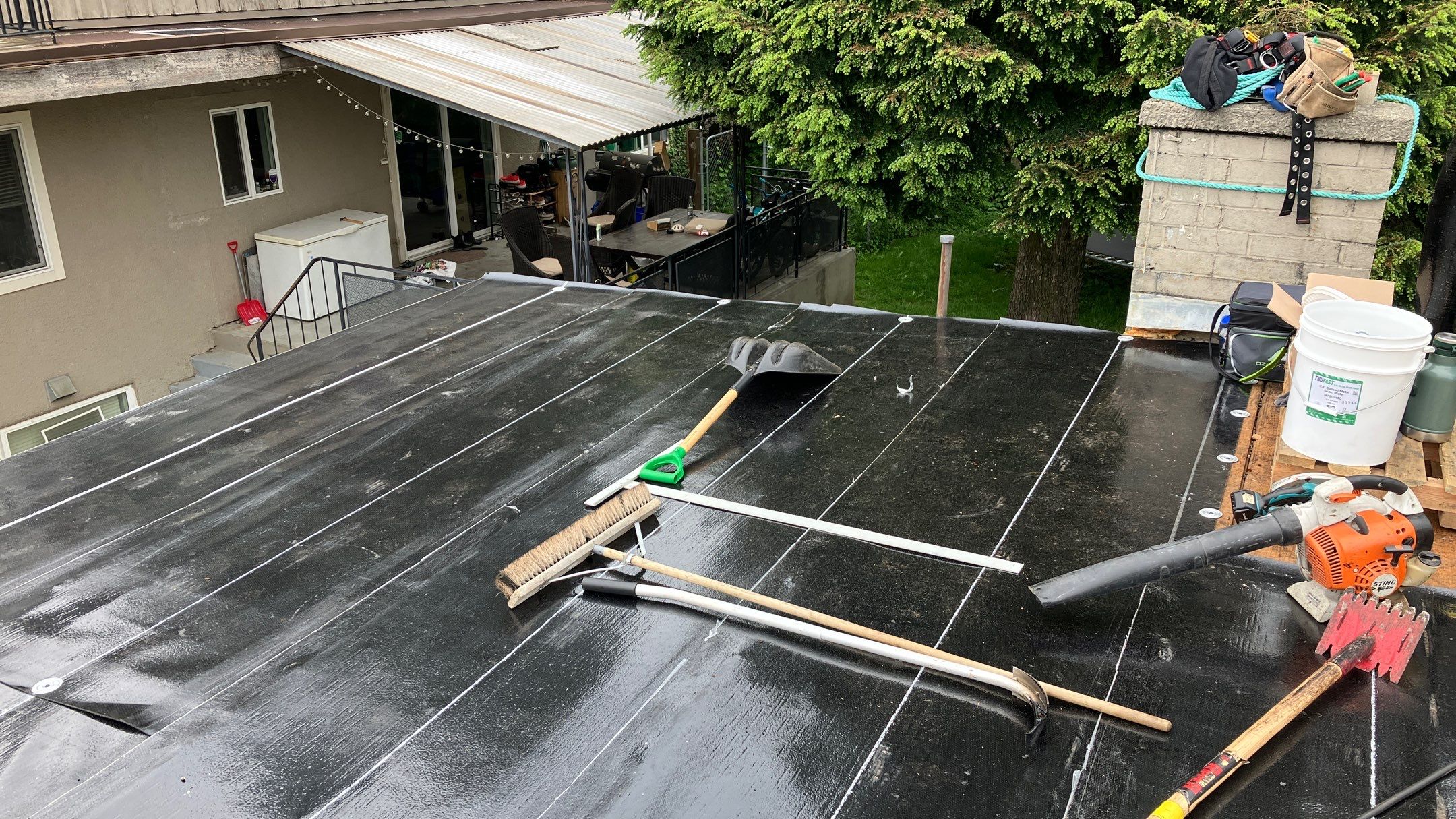 Residential ReRoofing Installation using IKO 2ply sbs by Top Notch Roofing Inc