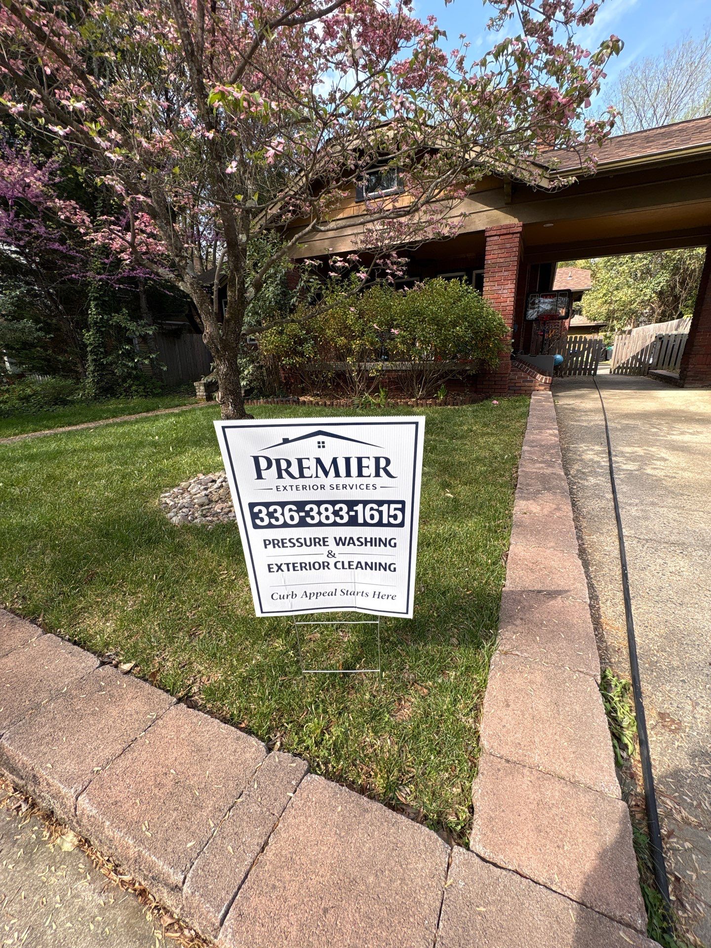 Patio pressure washing and residential driveway surface cleaning