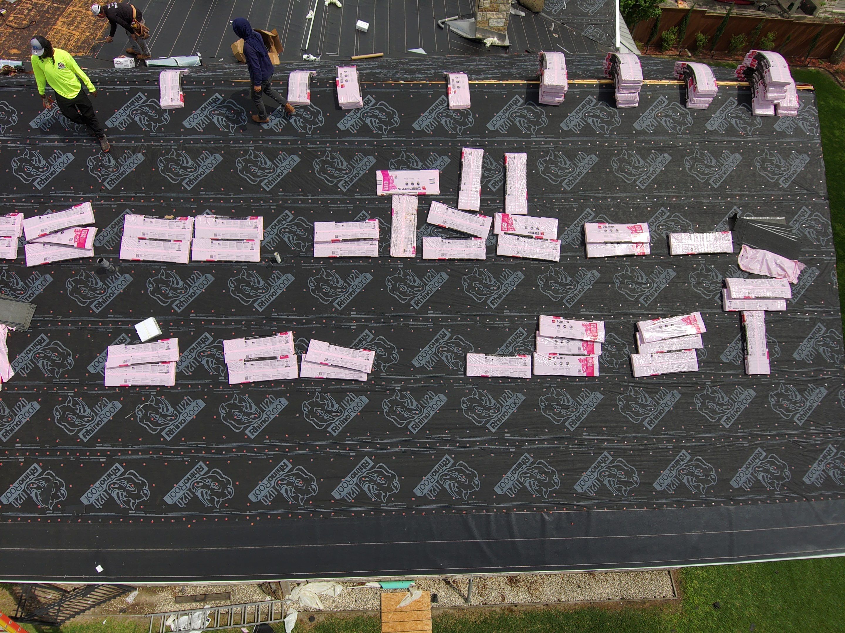 Residential Roofing Installation using Owen's Corning Duration (Lifetime) Shingles by Roof Repair Company