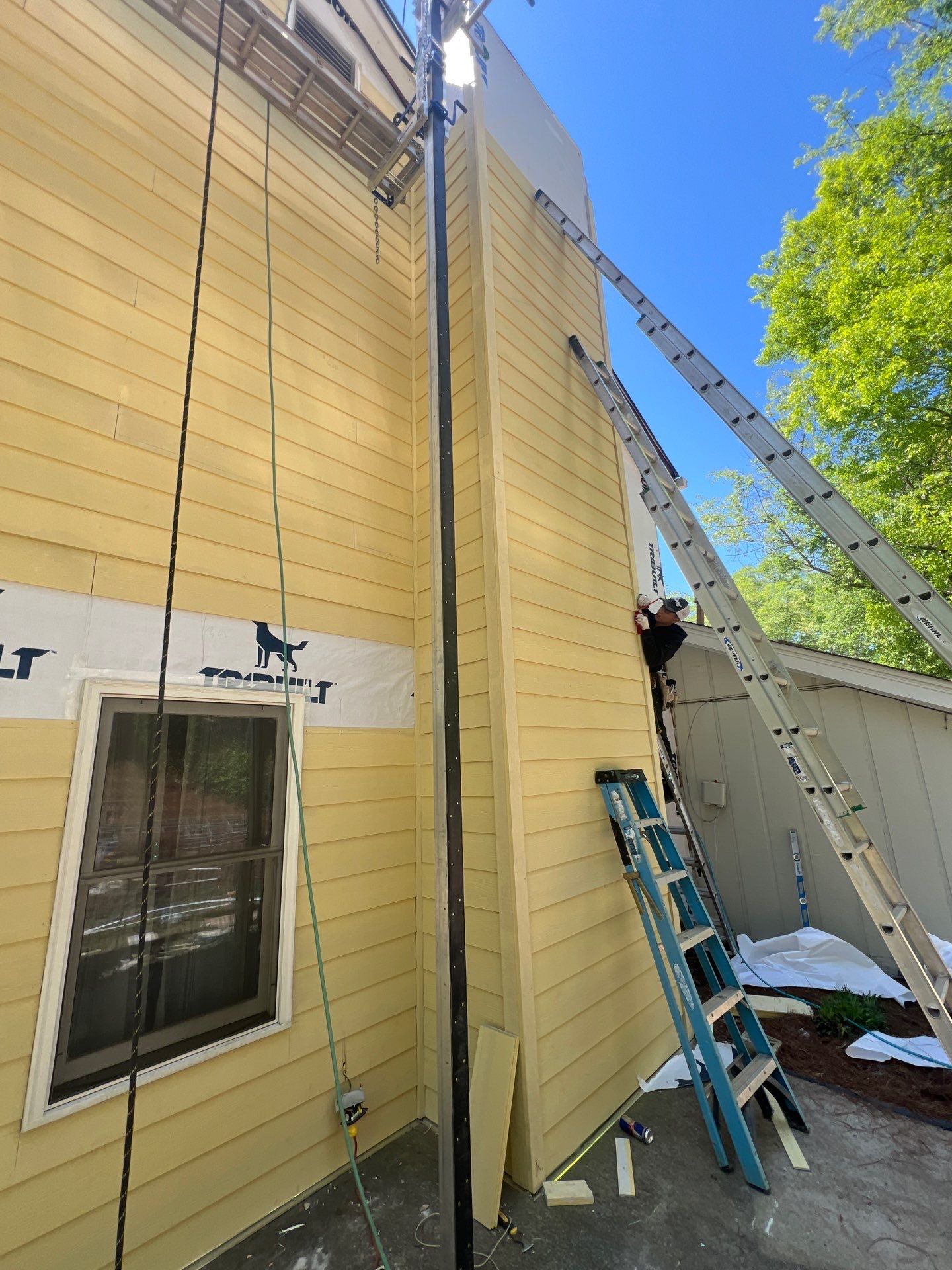 Atlanta, GA Rotten Wood Replacement, James Hardie Siding Install, Exterior Painting, and Door Replacement by Nelson Exteriors 