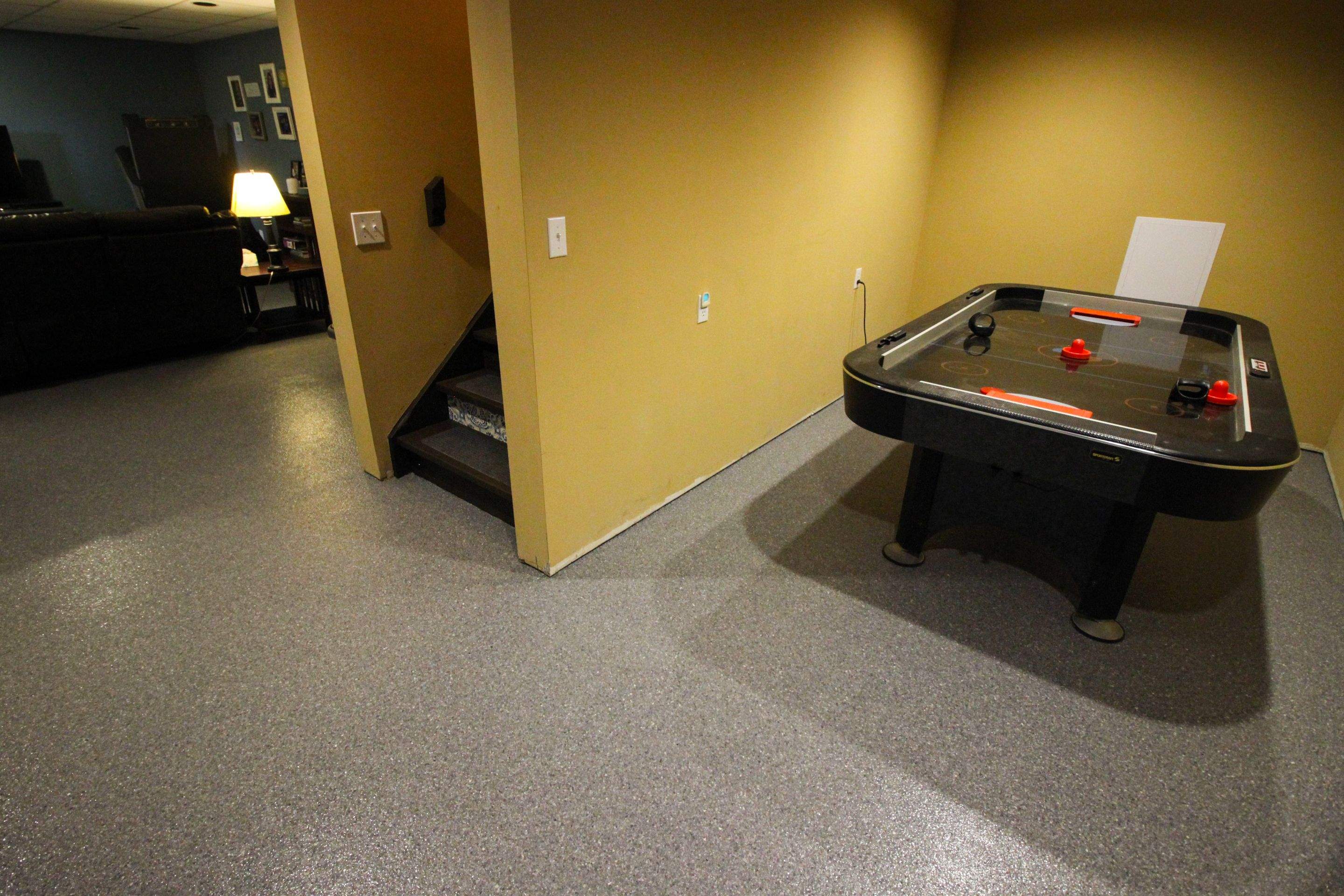 Basement Floor using Granite by Your1DayFloor.com