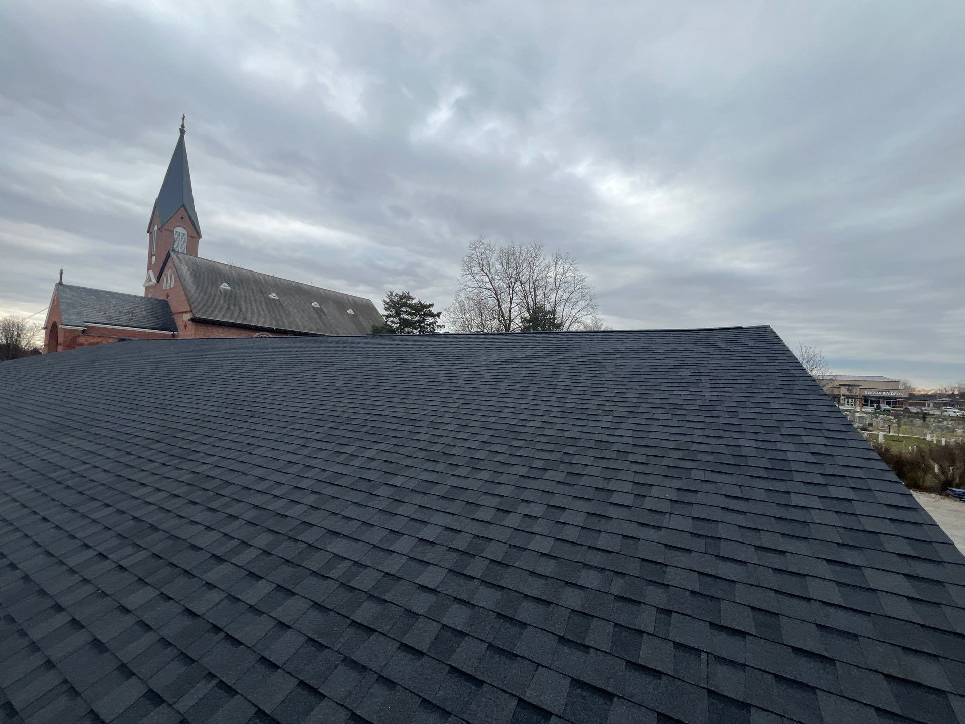 Commercial Roofing Installation using GAF Timberline HDZ Slate by Nitro Roofing and Construction