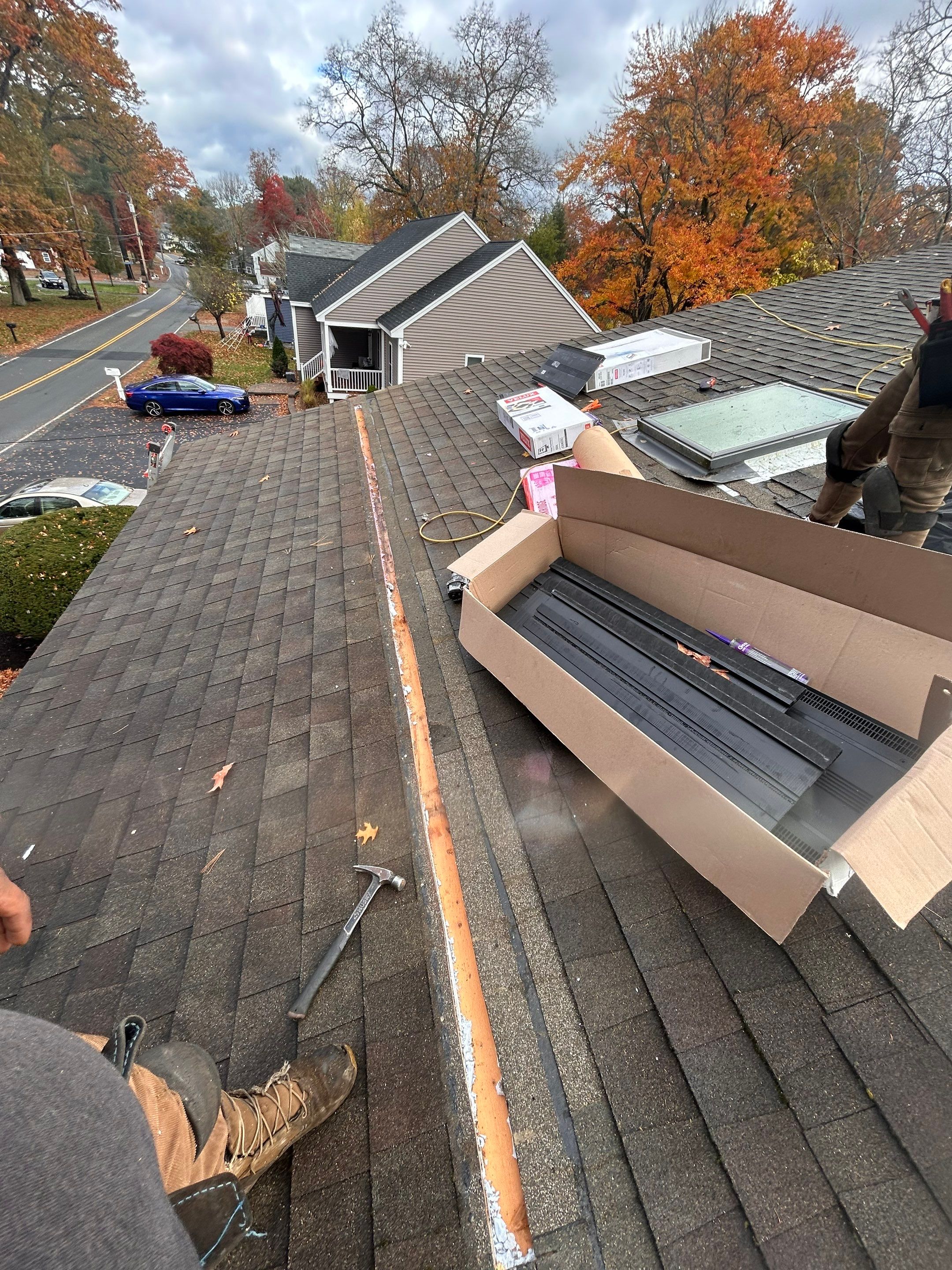 Tewksbury Leaking Skylight Replacement with Complete Ventilation System by Mighty Dog Roofing of Greater Middlesex County