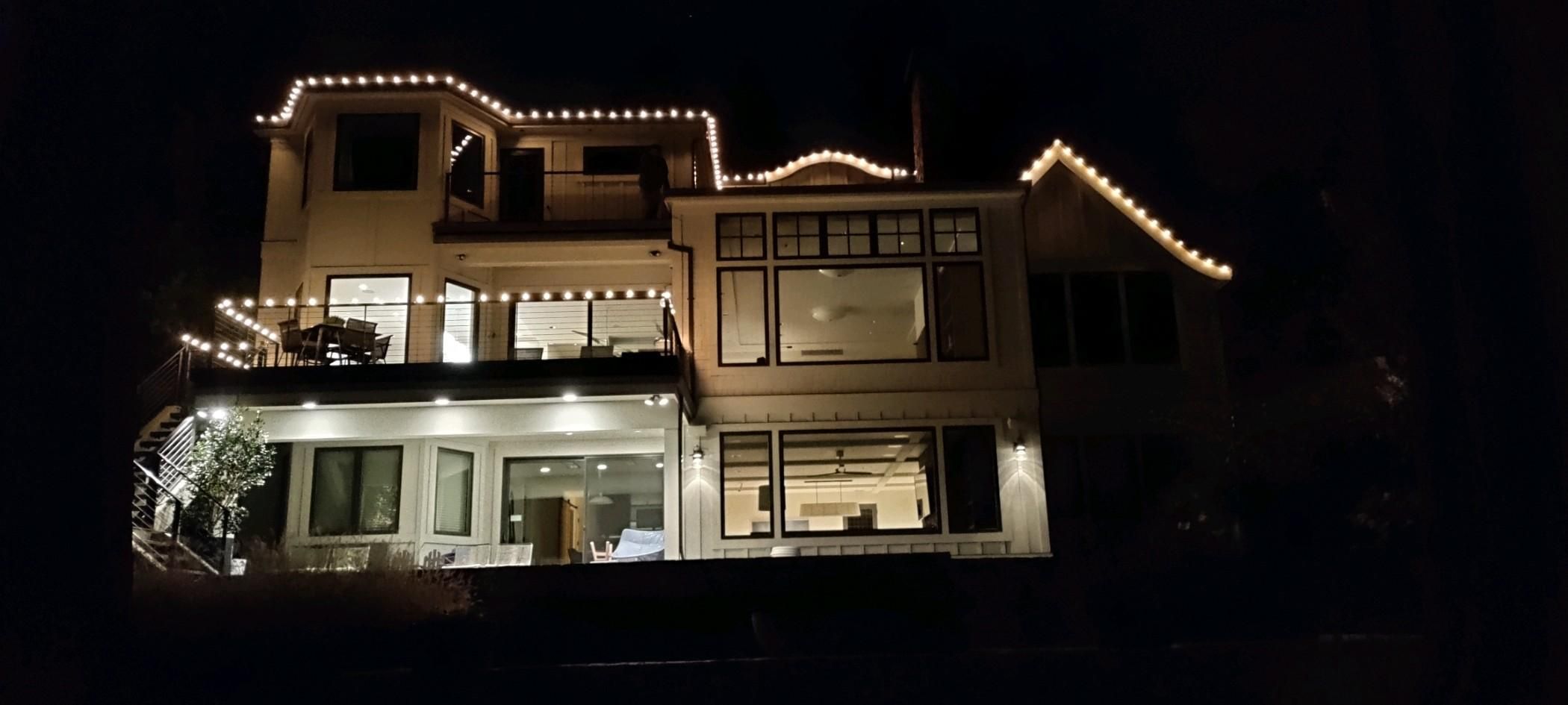 Holiday Lighting using C9 Incandescent - Opaque White by Paul Schopp