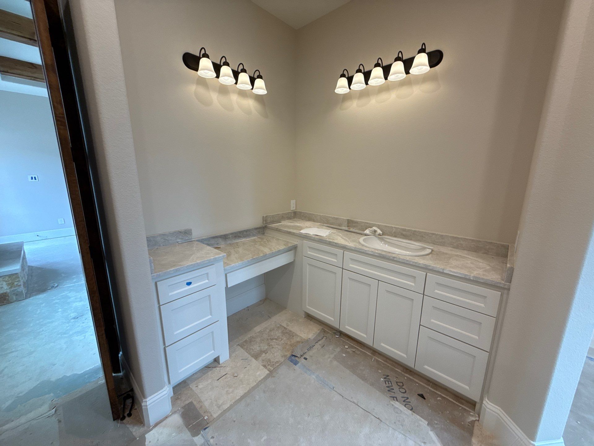 Frameless Rain Glass shower and Framed Mirror Project  by Richardson Glass & Mirror