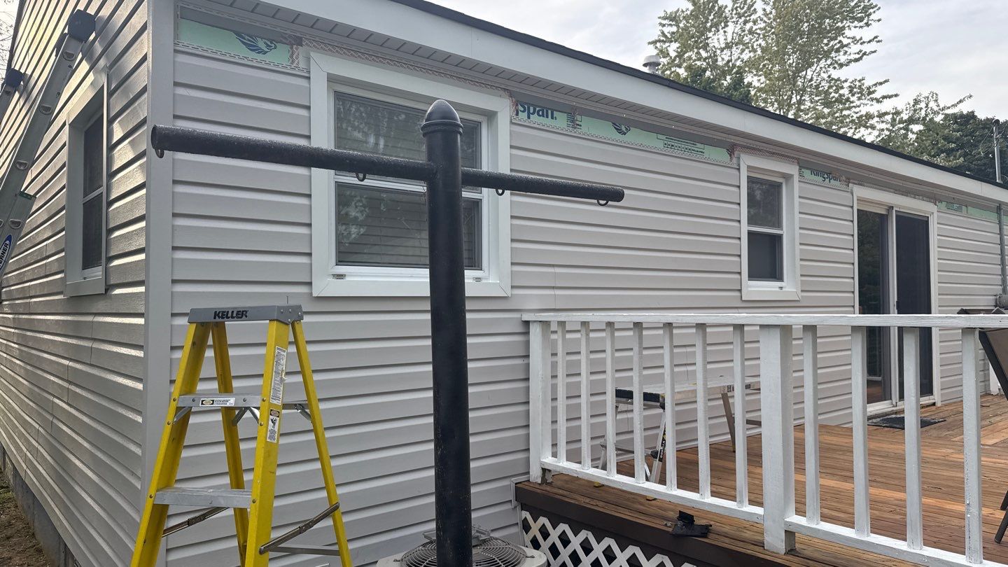 Siding Replacement using Alside D5" Platinum Grey by 180 Contractors