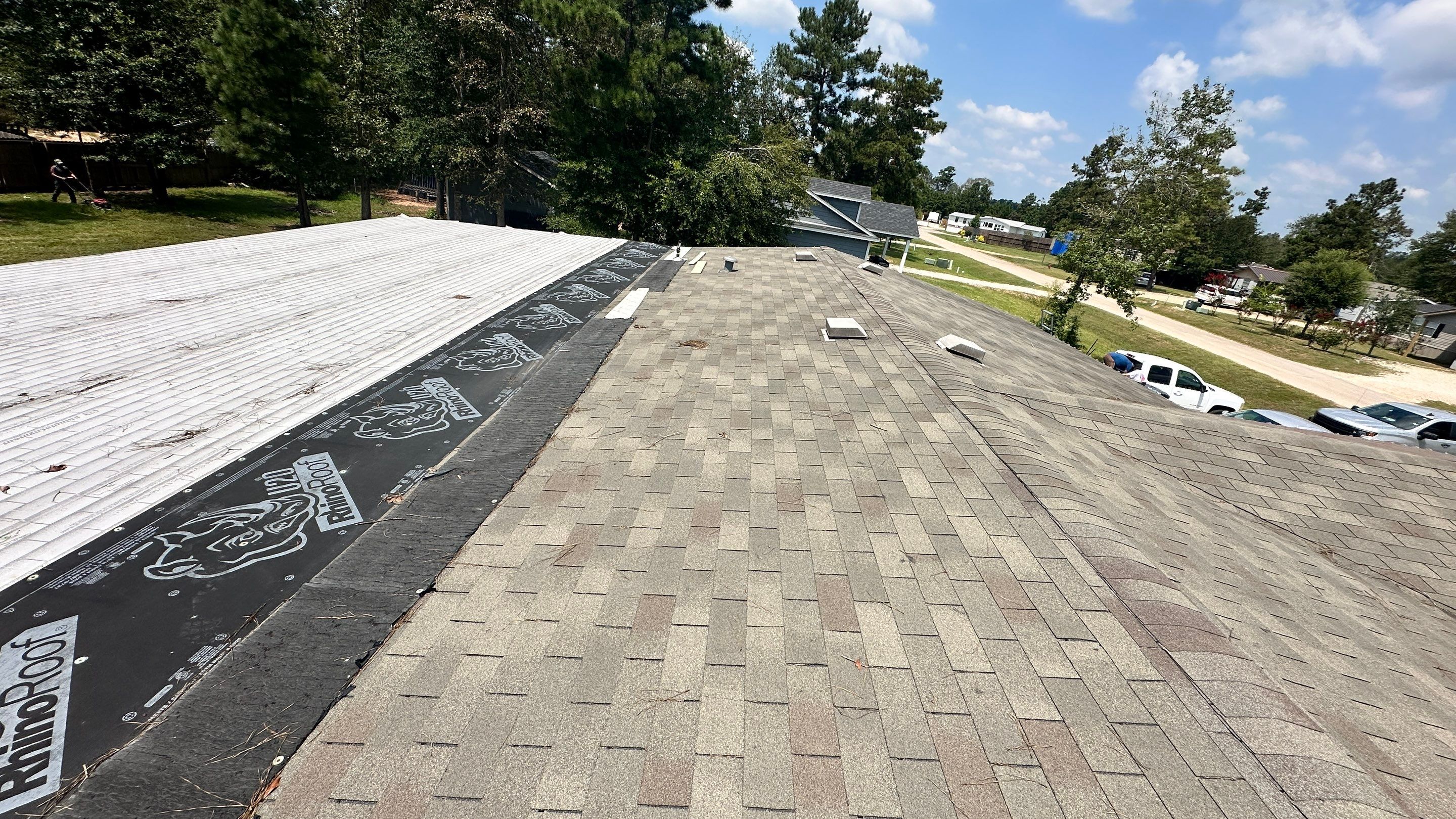 Roof Replacement with Deck Repairs & Flat-Roof Section — Conroe, TX by PL Roofing & SB Roofing, LLC.