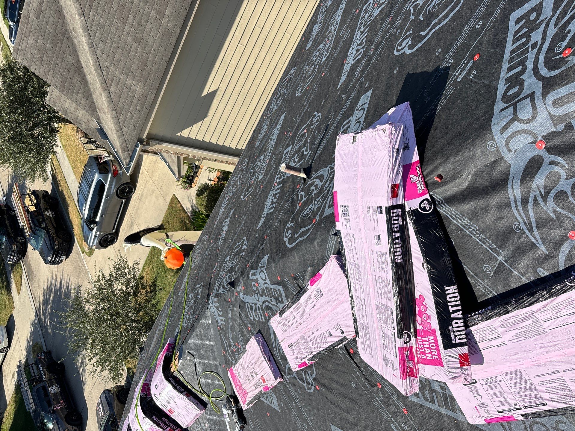 Residential Roofing Installation using Owen's Corning Duration (Lifetime) Shingles by Roof Repair Company