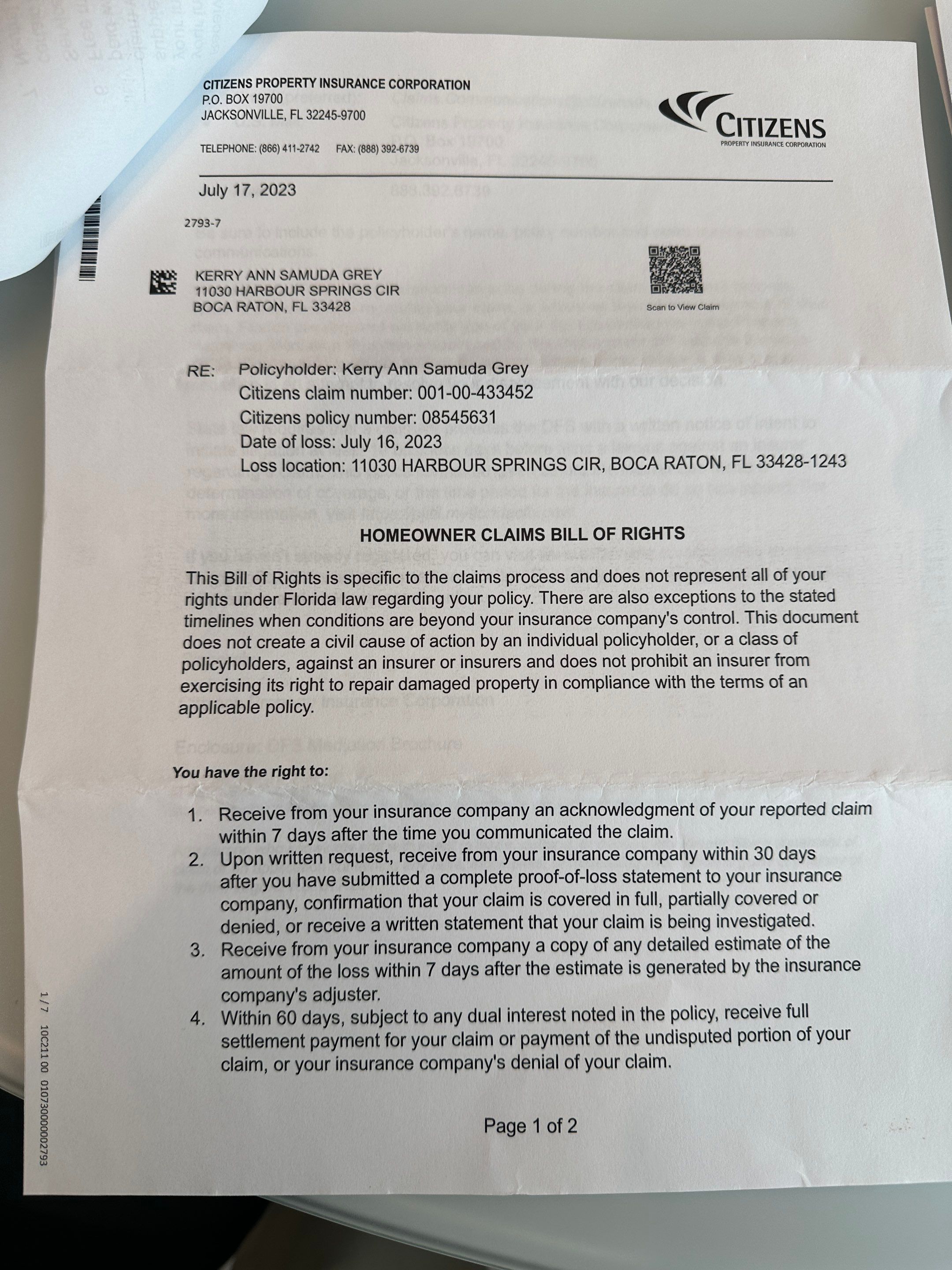 Water Damage Claim in Boca Raton by FLAPA & KeyStone