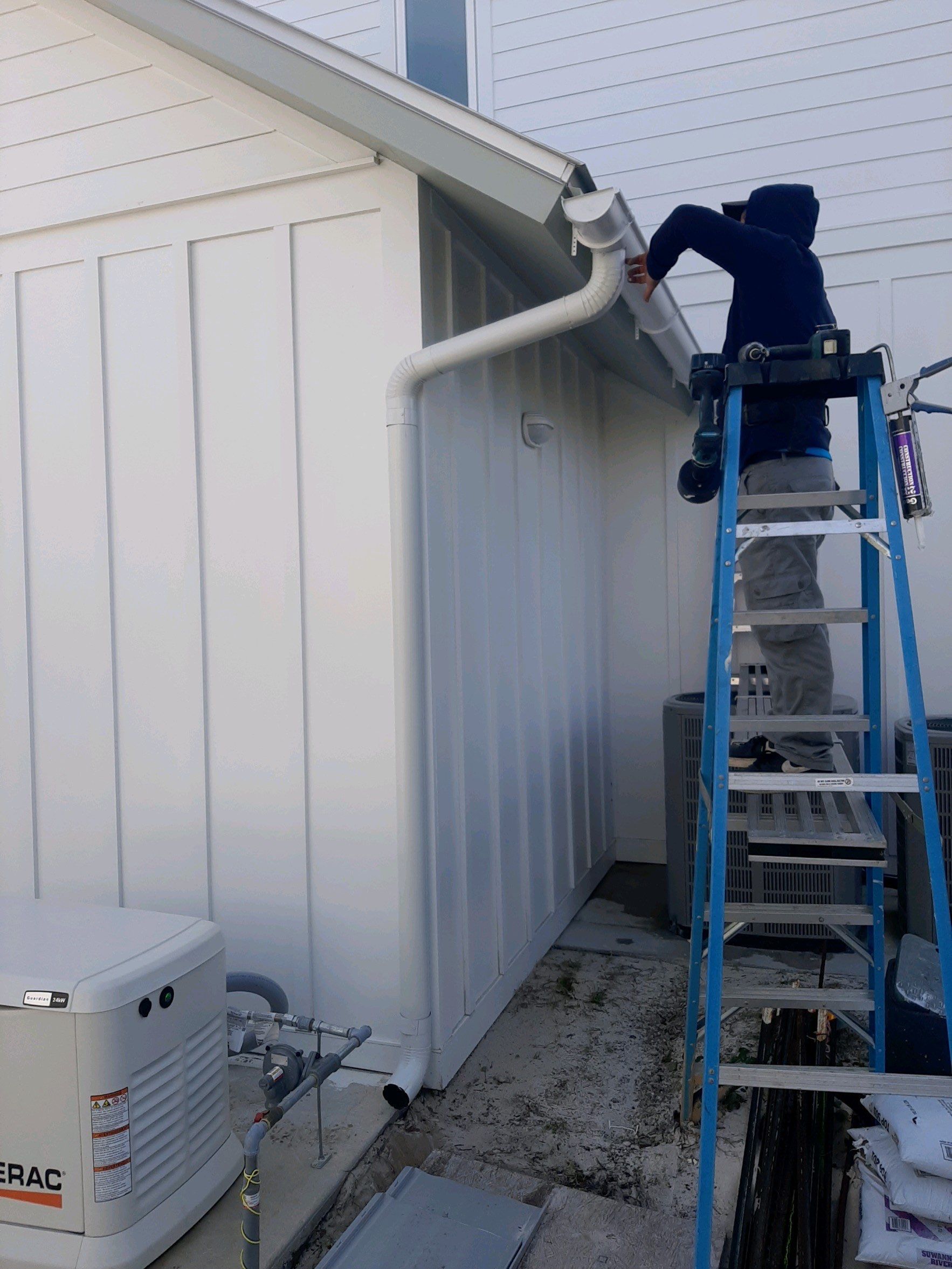 Gutter Installation Using 6 Inch Seamless Aluminum Gutters by Gutter Professors