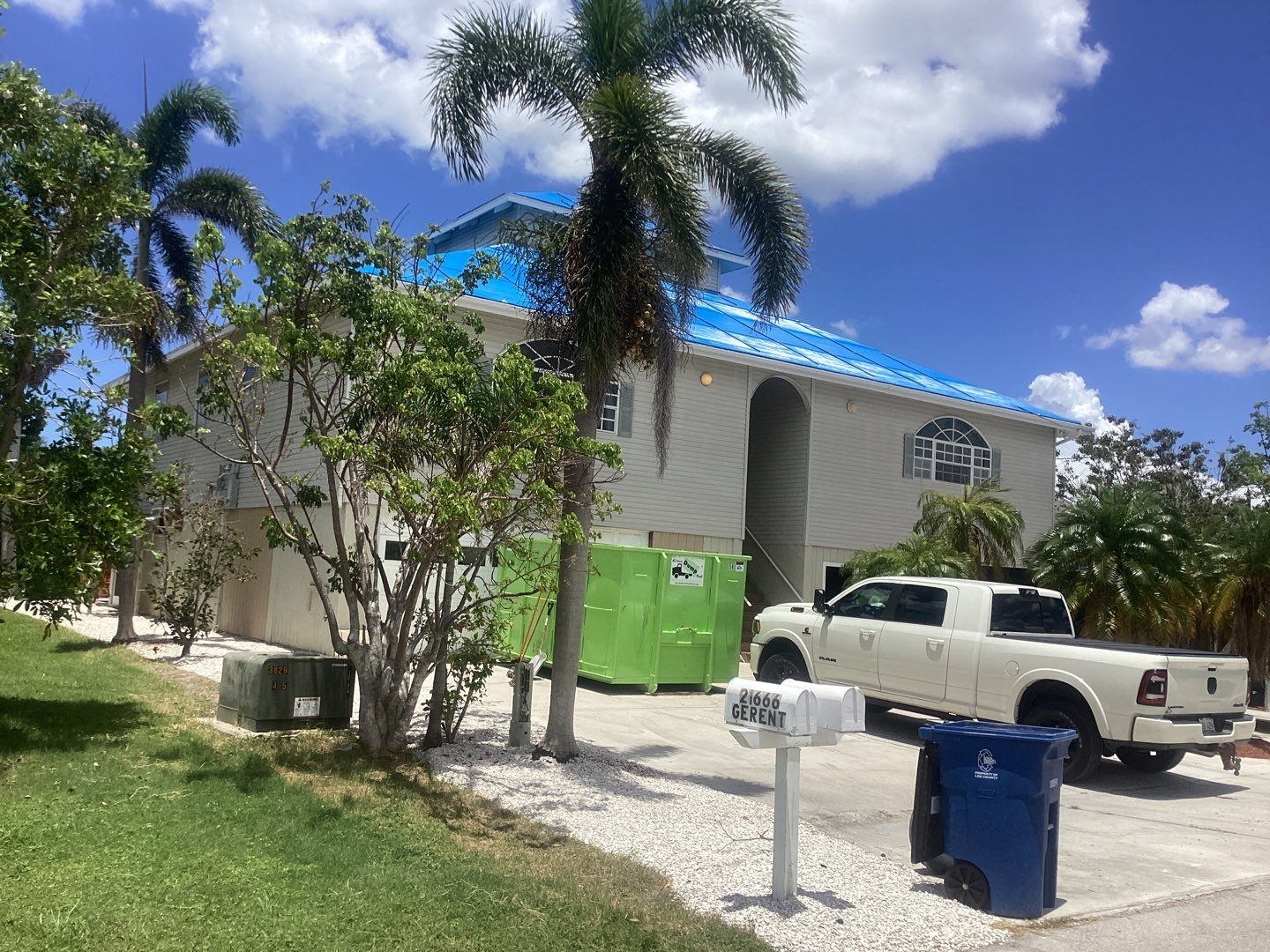 Complete Gutter System with Downspouts & Guards in Fort Myers Beach FL by Gutter Professors