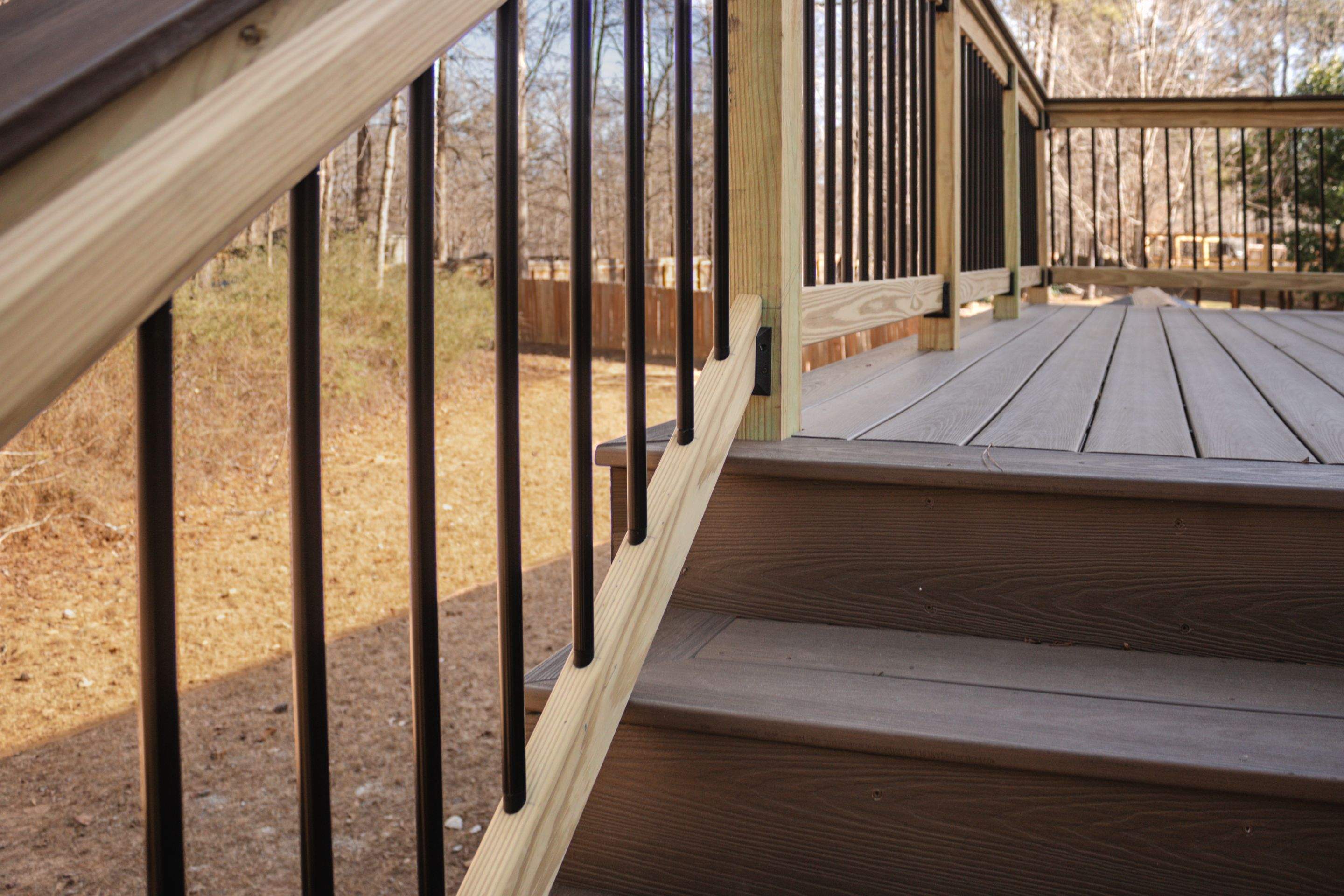 Deck Build using Deckorators Venture Series Decking in the Sandbar Color by Nelson Exteriors 