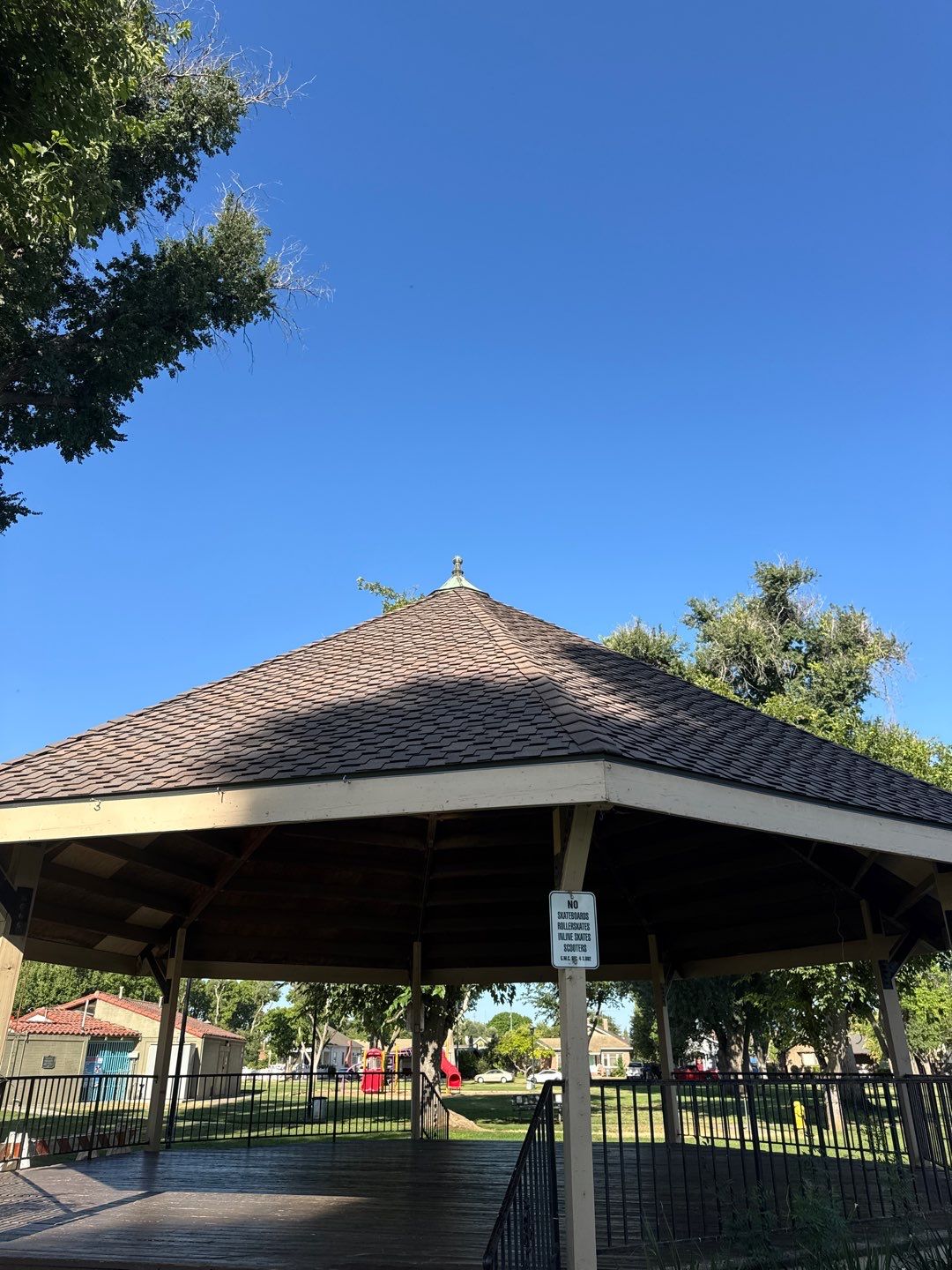 City of Gustine Gazebo project by Straight Edge Roofing Inc