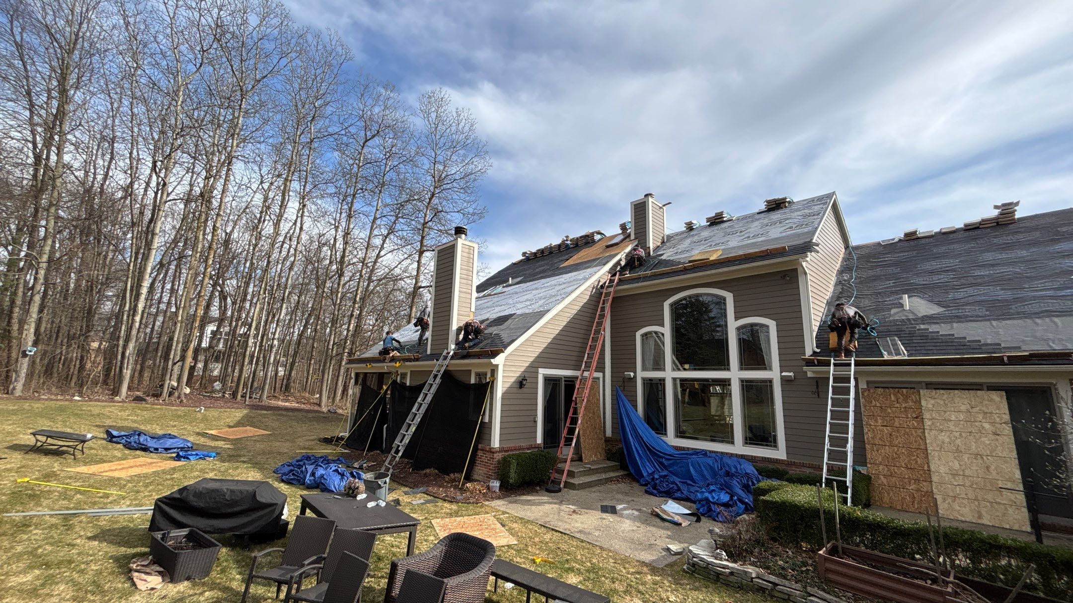 Roof Replacement using CertainTeed Landmark Moire Black by 180 Contractors