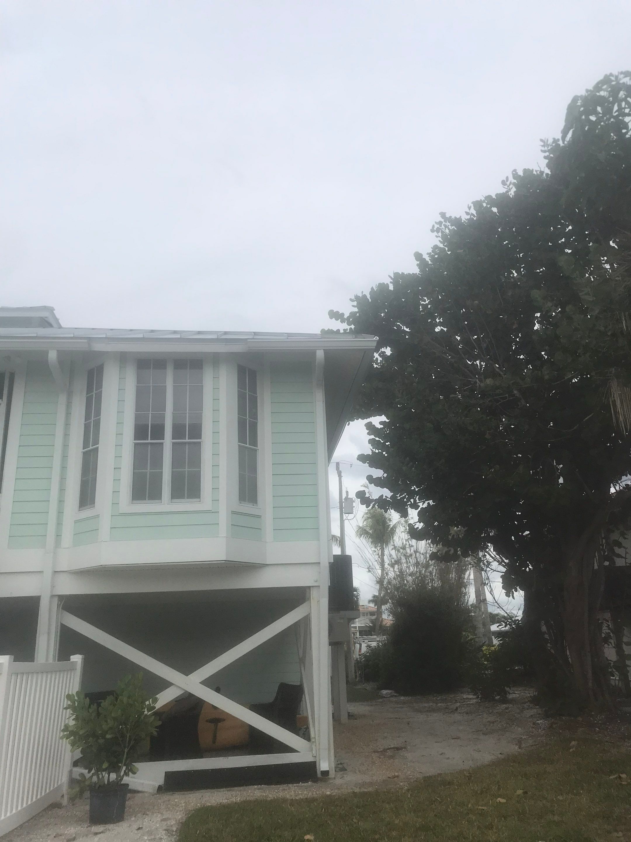 3x4 elbow Downspouts in Sanibel FL by Gutter Professors