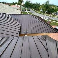 24ga 1.5" Mechanical Seam Mansard Brown  by Total Roofing System The Metal Roof Experts