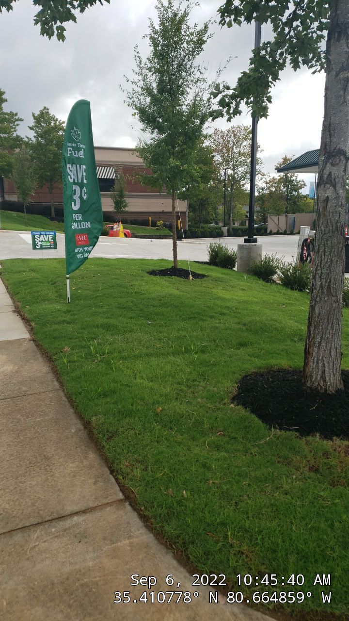 Commercial Landscaping Harris Teeter Fuel Station by Carolina-Metro Landscape, Inc